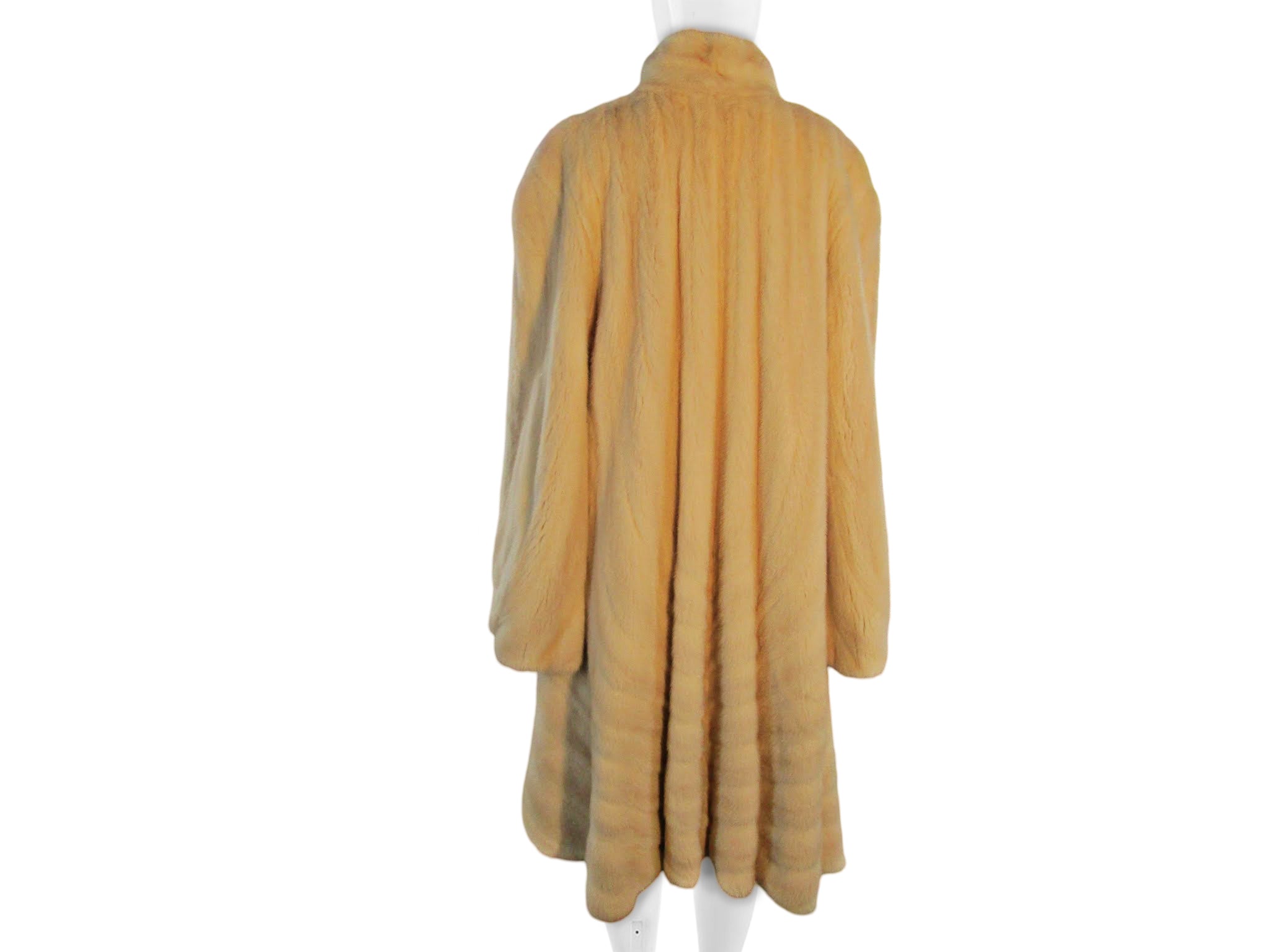 NATURAL OFF WHITE MINK 7/8 DIRECTIONAL COAT