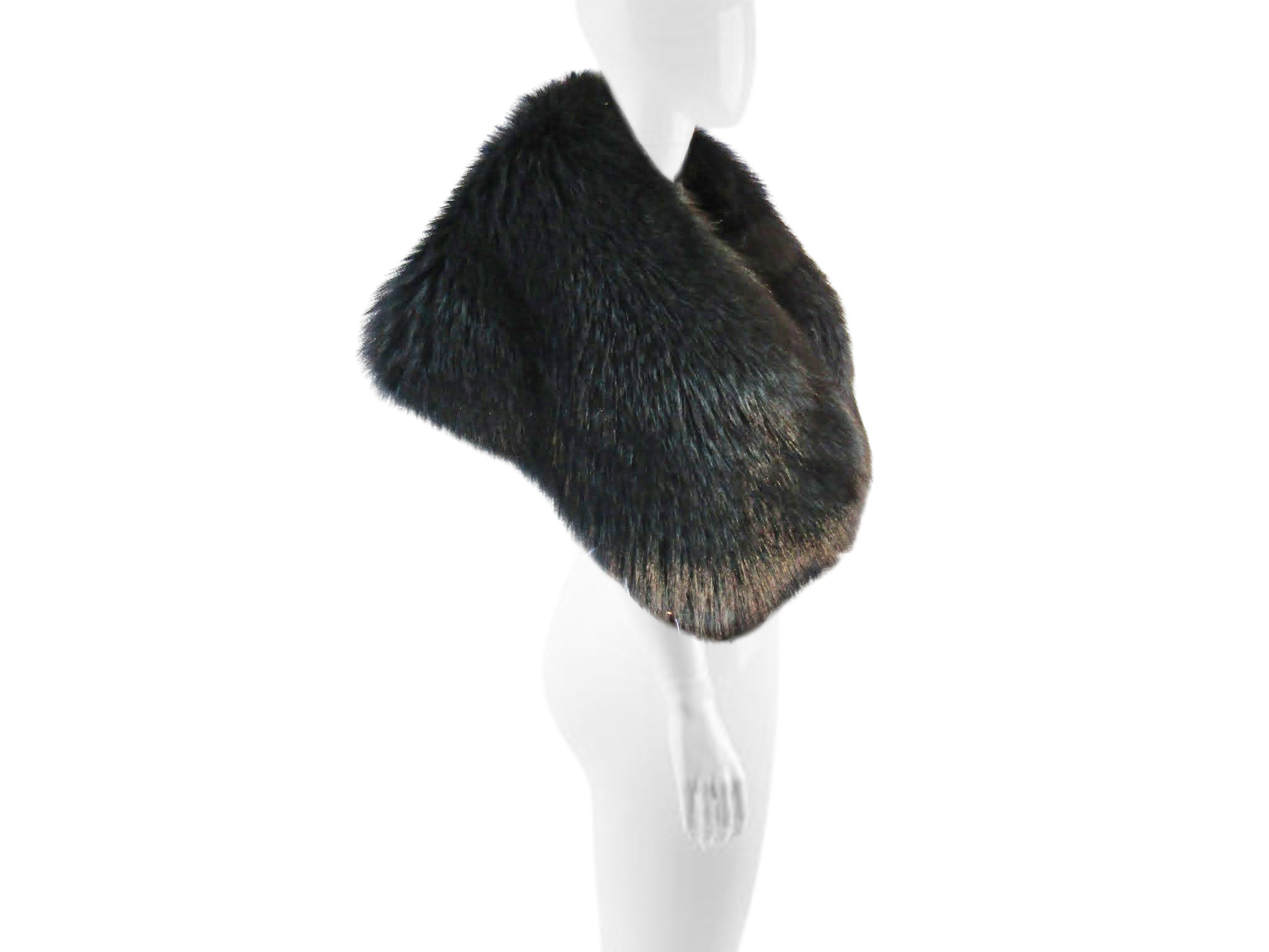 TEAL DYED FOX SHRUG