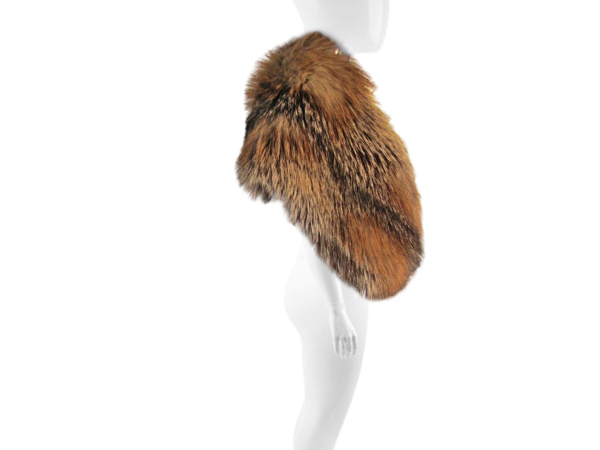 NATURAL CROSS FOX SHRUG