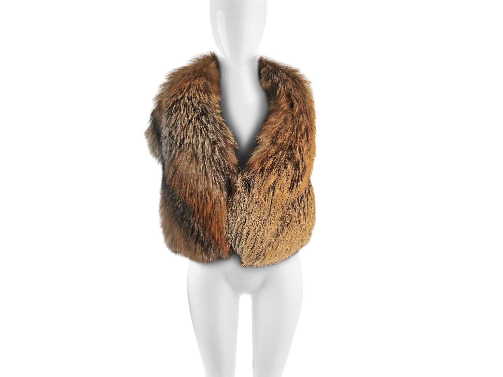 NATURAL CROSS FOX SHRUG