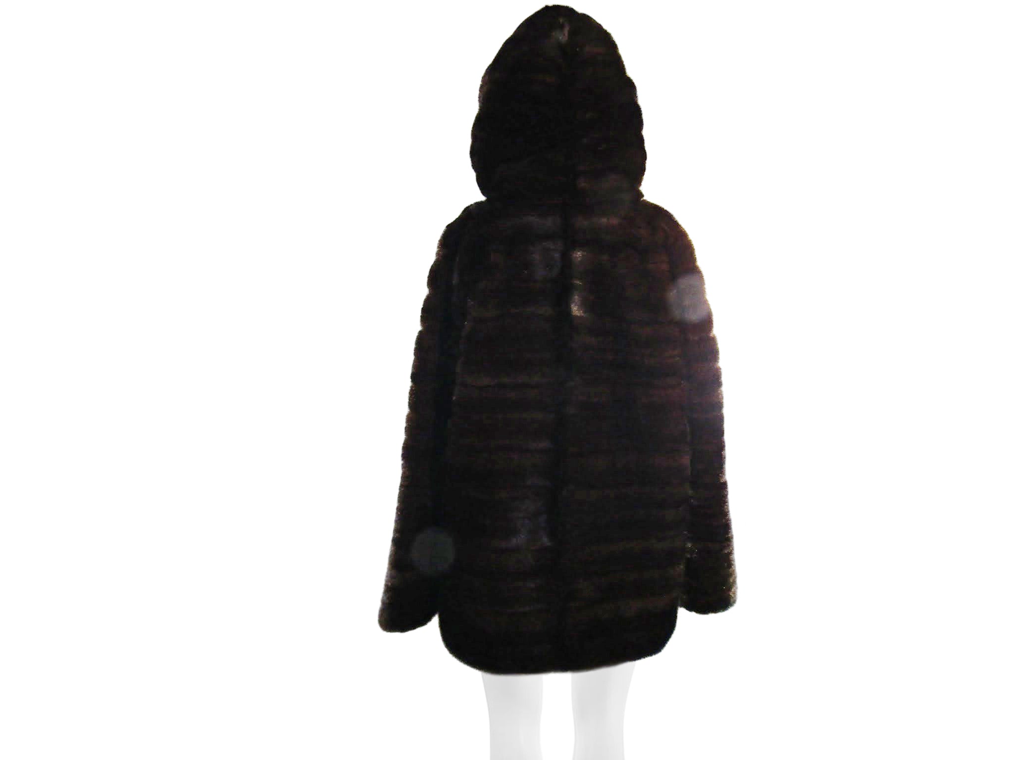 RANCH MINK HORIZONTAL JACKET WITH HOOD