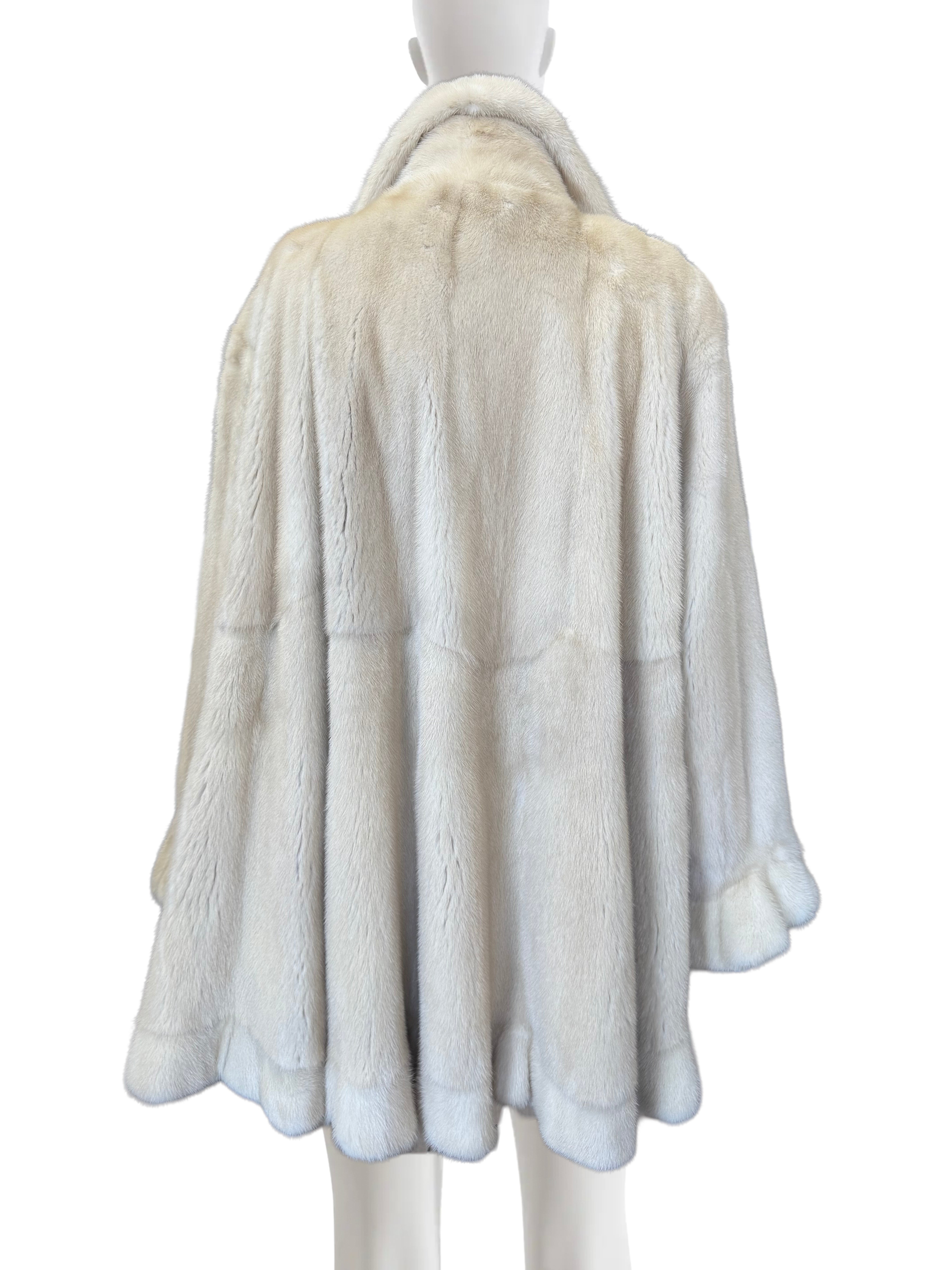 PEARL MINK 7/8 SWING COAT w/ xl sweep