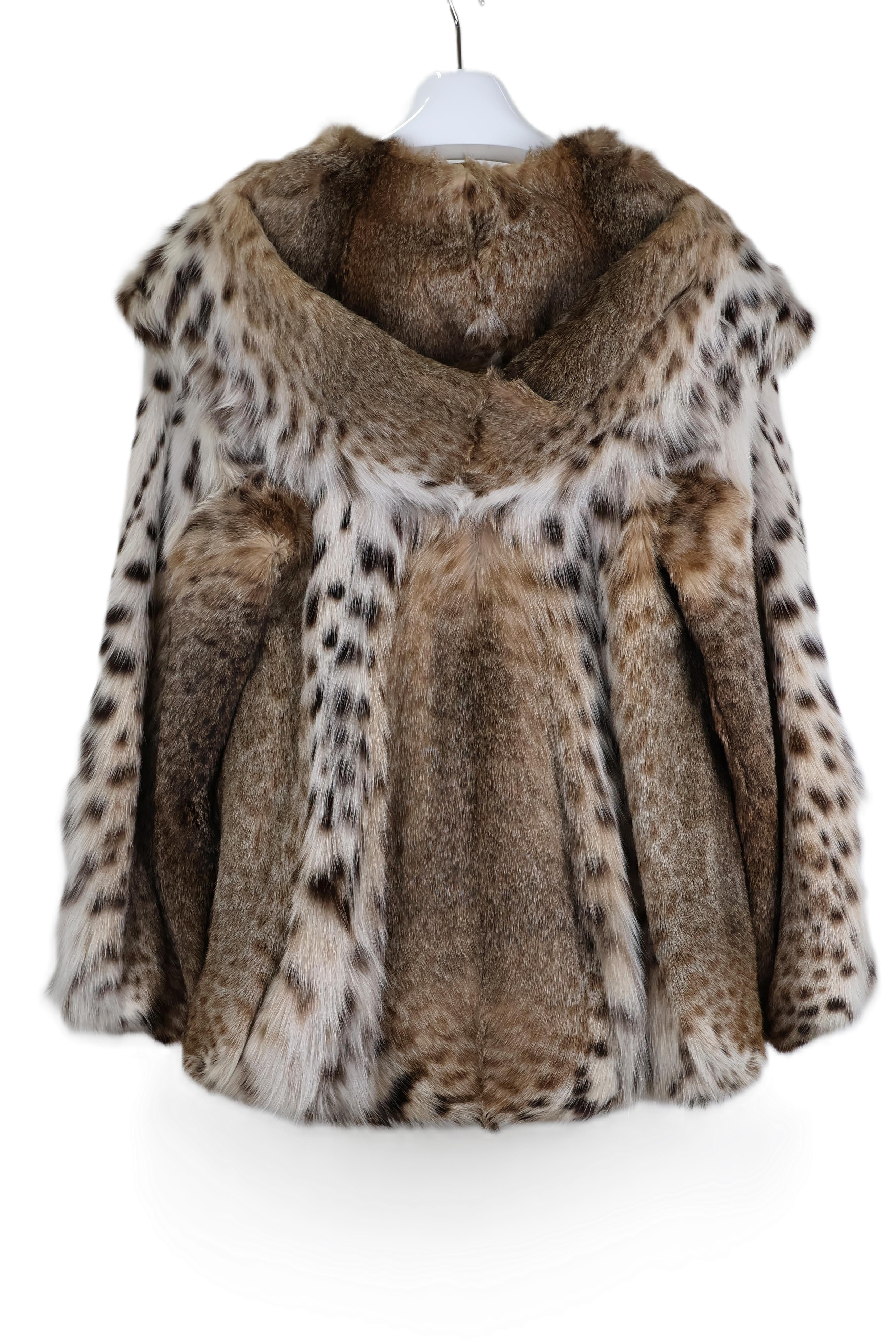 PRE-OWNED CANADIAN LYNX HOODED JACKET