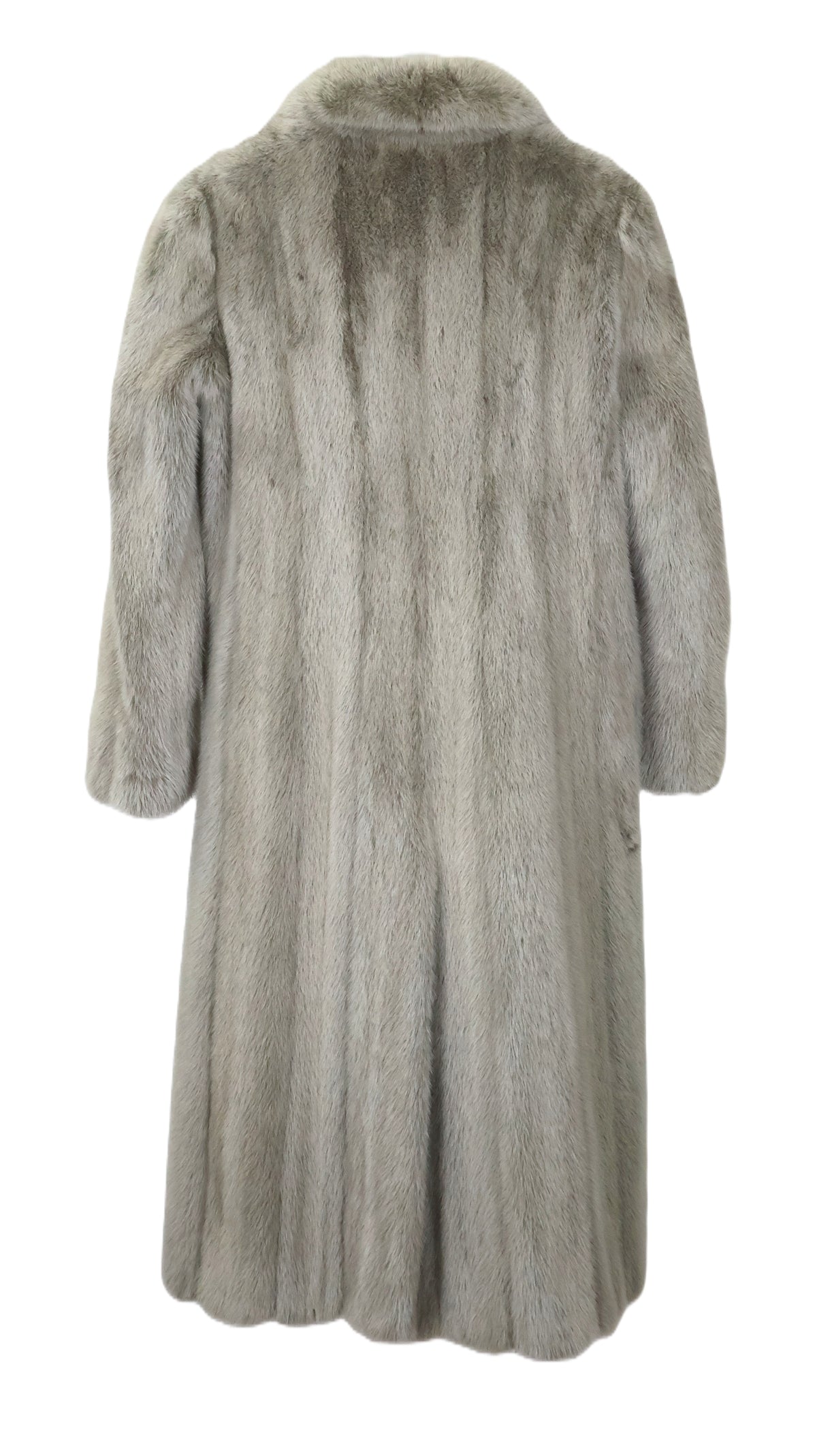 PRE-OWNED MINT DYED MINK 7/8 COAT W/ NOTCH COLLAR & BACK VENT