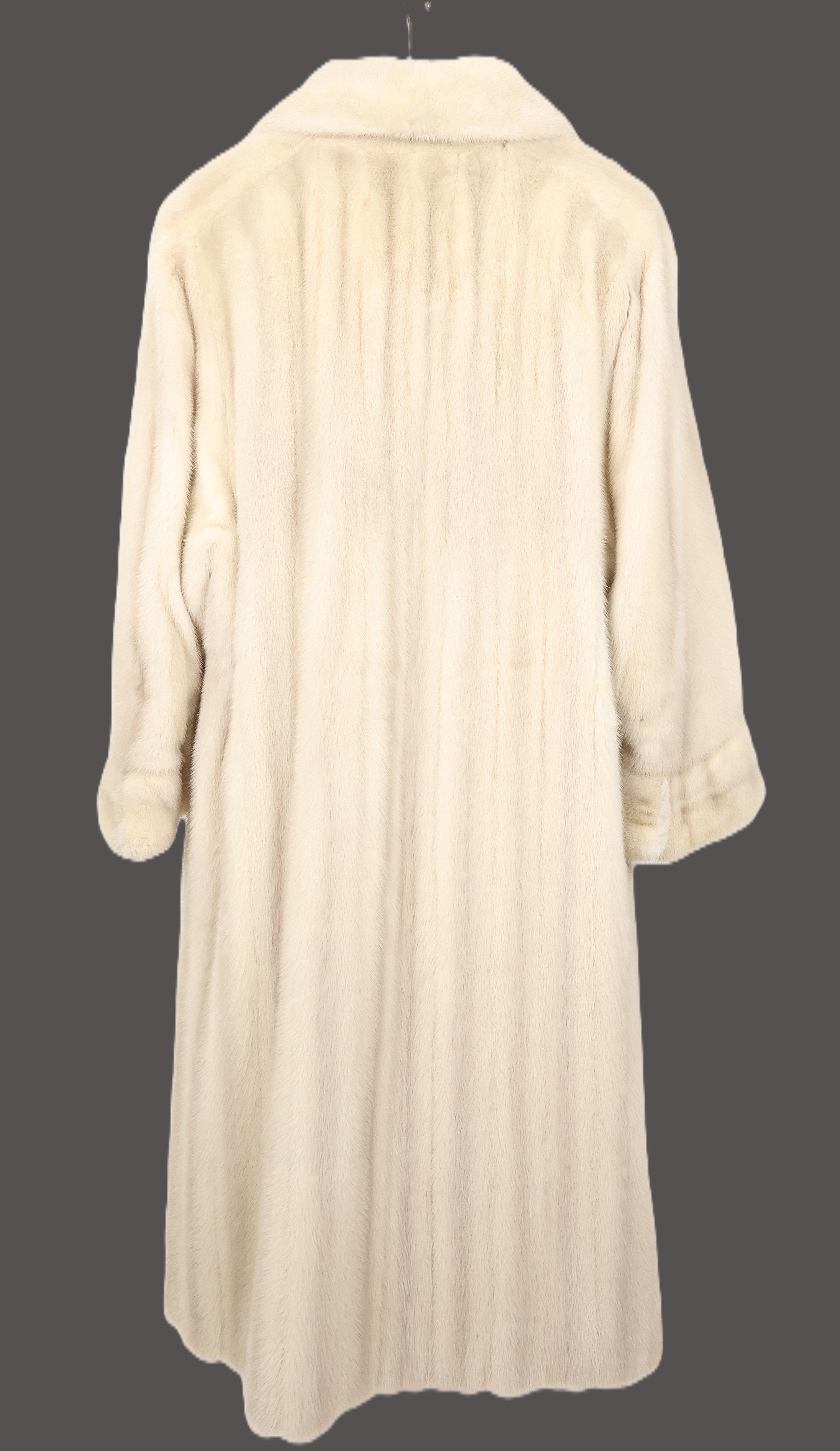 PRE-OWNED AZURENE MINK COAT W/ NOTCH COLLAR & BATWING SLEEVES