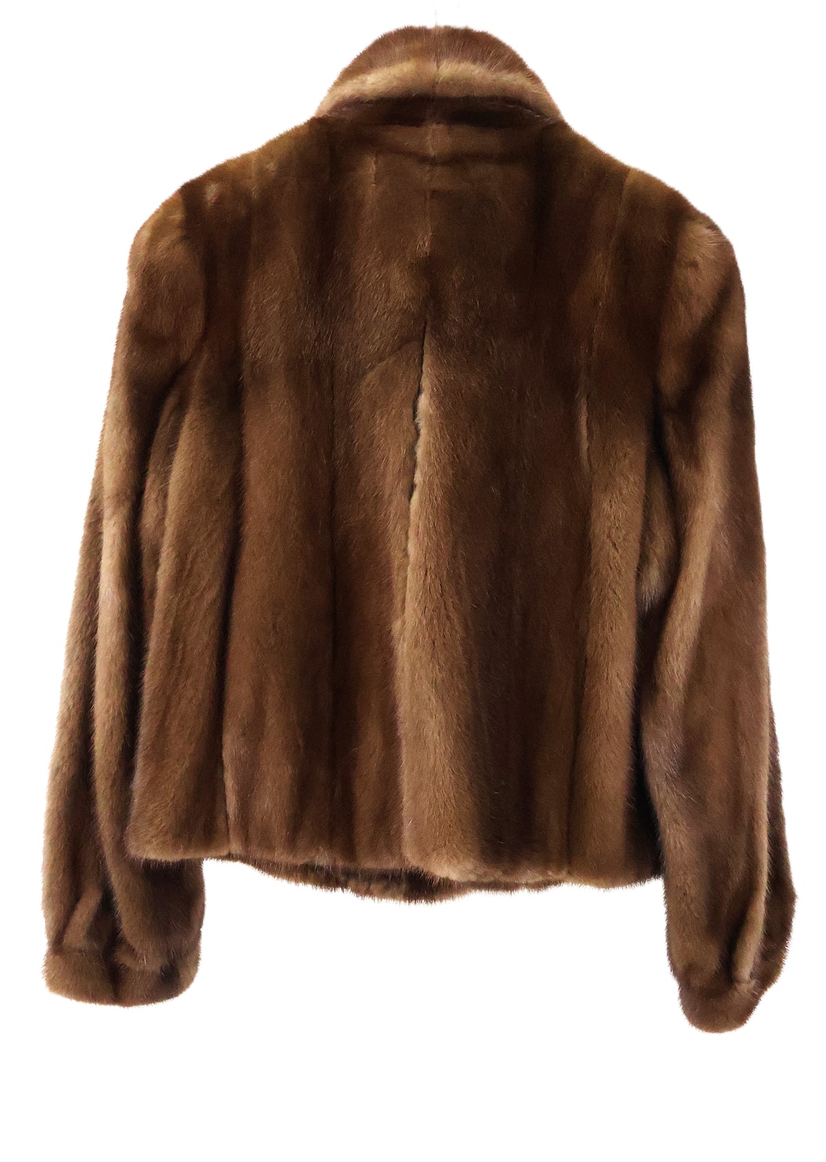 PRE-OWNED DEMI BUFF MINK JACKET W/ WING COLLAR & BRACELET CUFFS