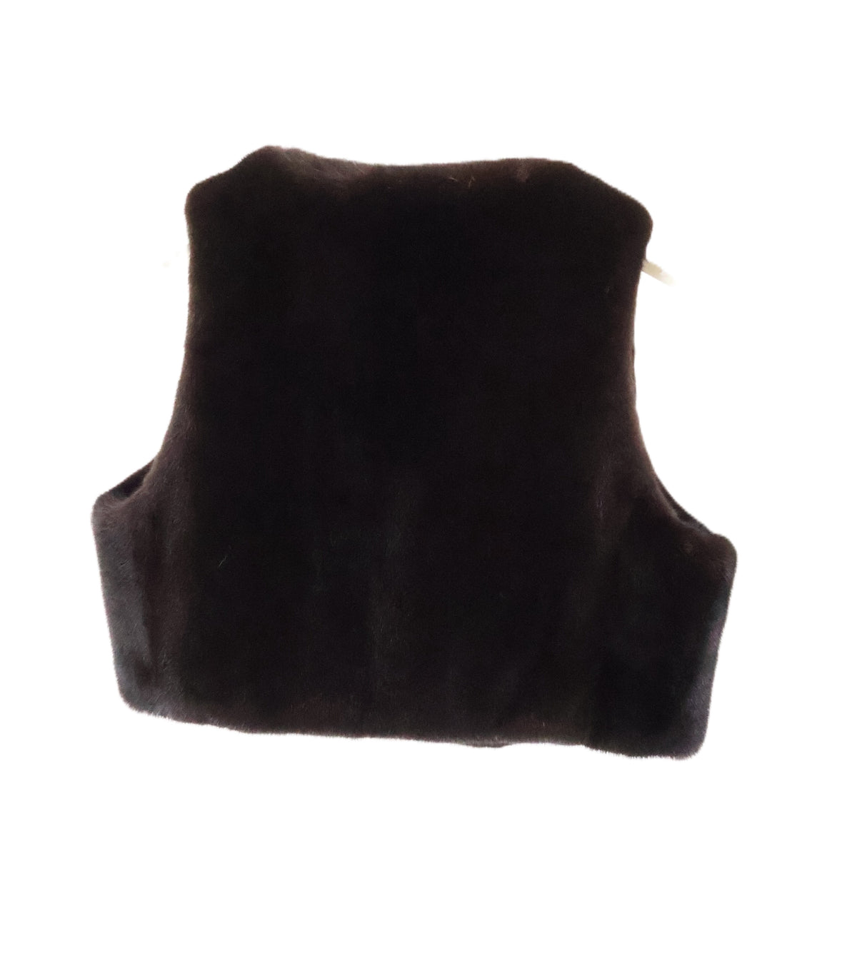 NEW RANCH MINK COLLARLESS SHORT VEST
