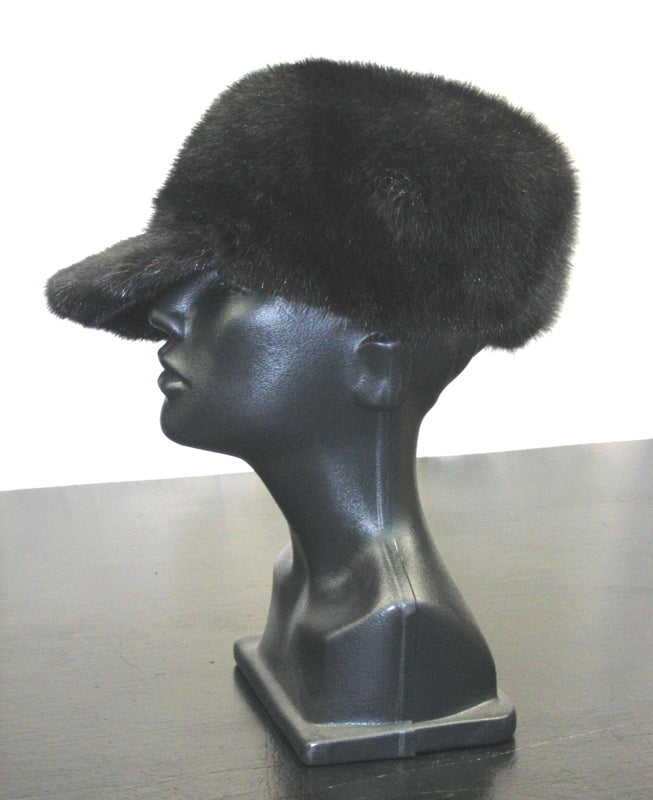 New Black Mink Baseball Cap