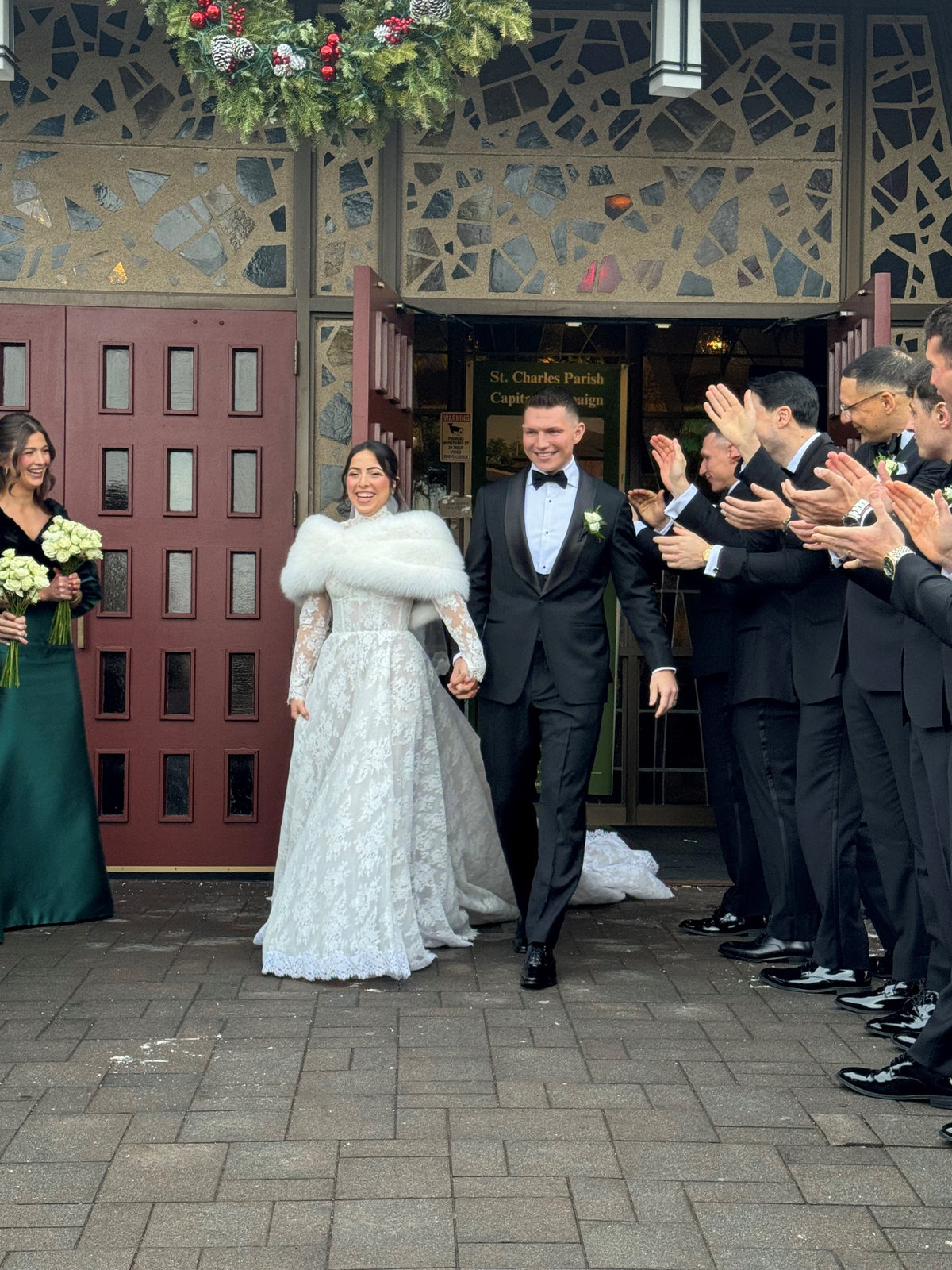 Beautiful Winter Bride in a Madison Ave Wedding Stole