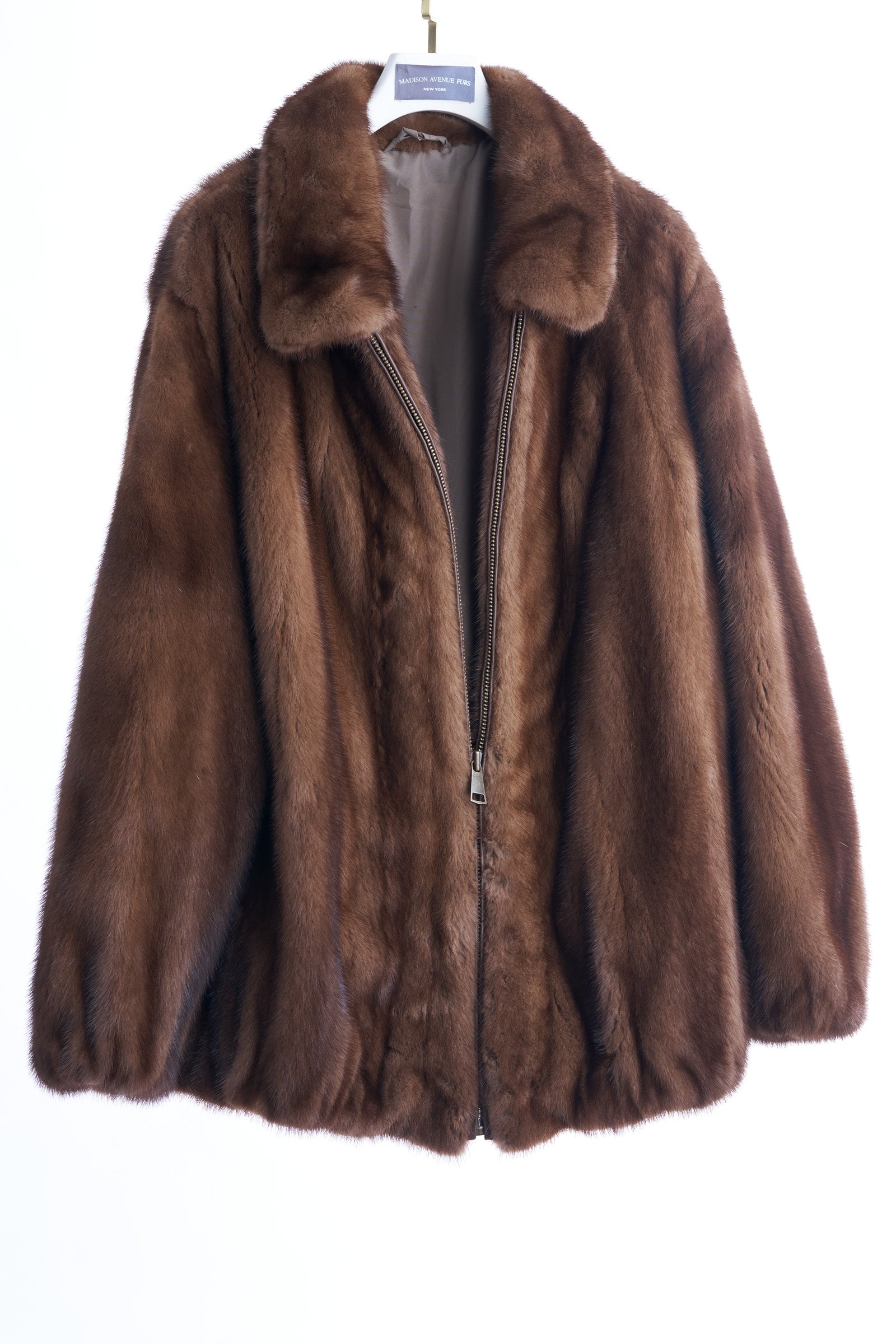 PRE-OWNED MEN'S DEMI BUFF MINK BOMBER JACKET