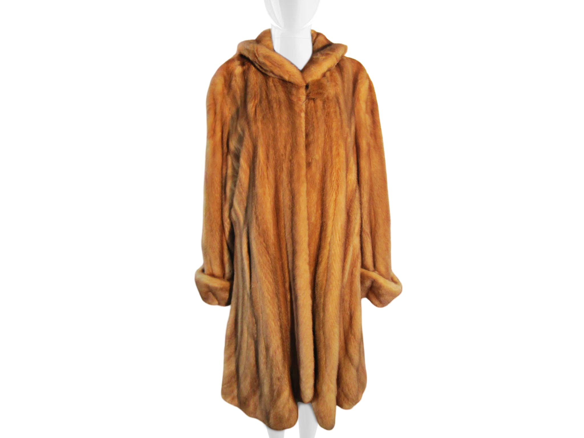 BLEACHED MINK 7/8 DIRECTIONAL COAT W/ TBC