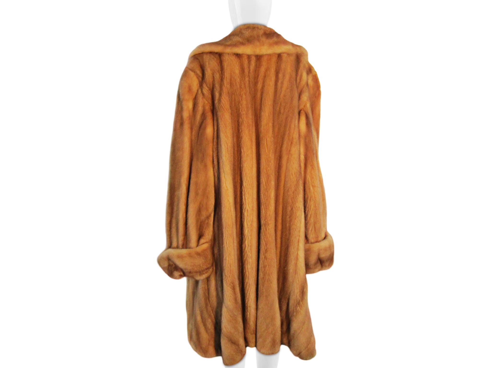 BLEACHED MINK 7/8 DIRECTIONAL COAT W/ TBC