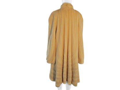 NATURAL OFF WHITE MINK  7/8 DIRECTIONAL COAT