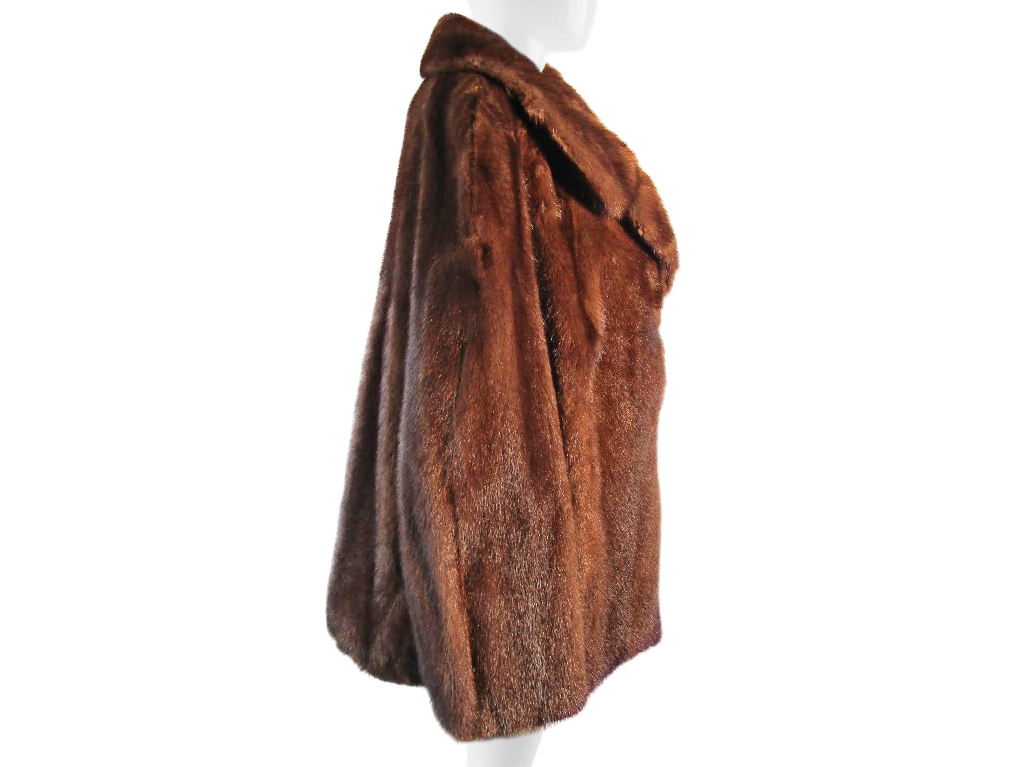 DEMI BUFF MINK JACKET WITH KNOTCH COLLAR