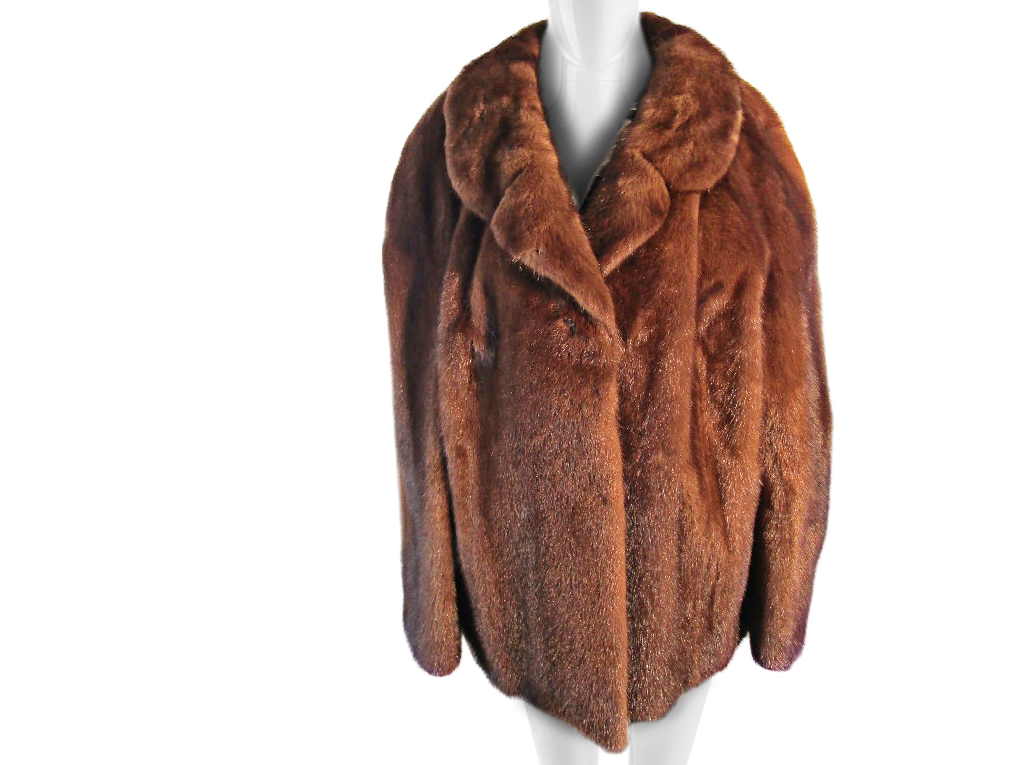 DEMI BUFF MINK JACKET WITH KNOTCH COLLAR