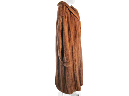 DEMI BUFF MINK COAT, TURN BACK CUFF, SHAWL COLLAR