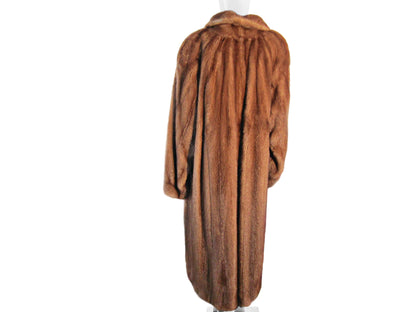 DEMI BUFF MINK COAT, TURN BACK CUFF, SHAWL COLLAR