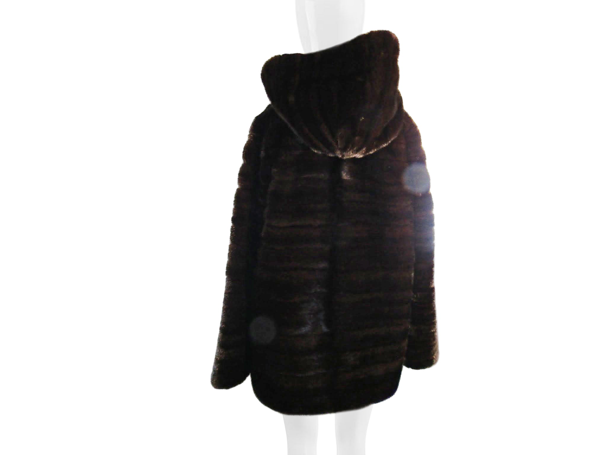 RANCH MINK HORIZONTAL JACKET WITH HOOD