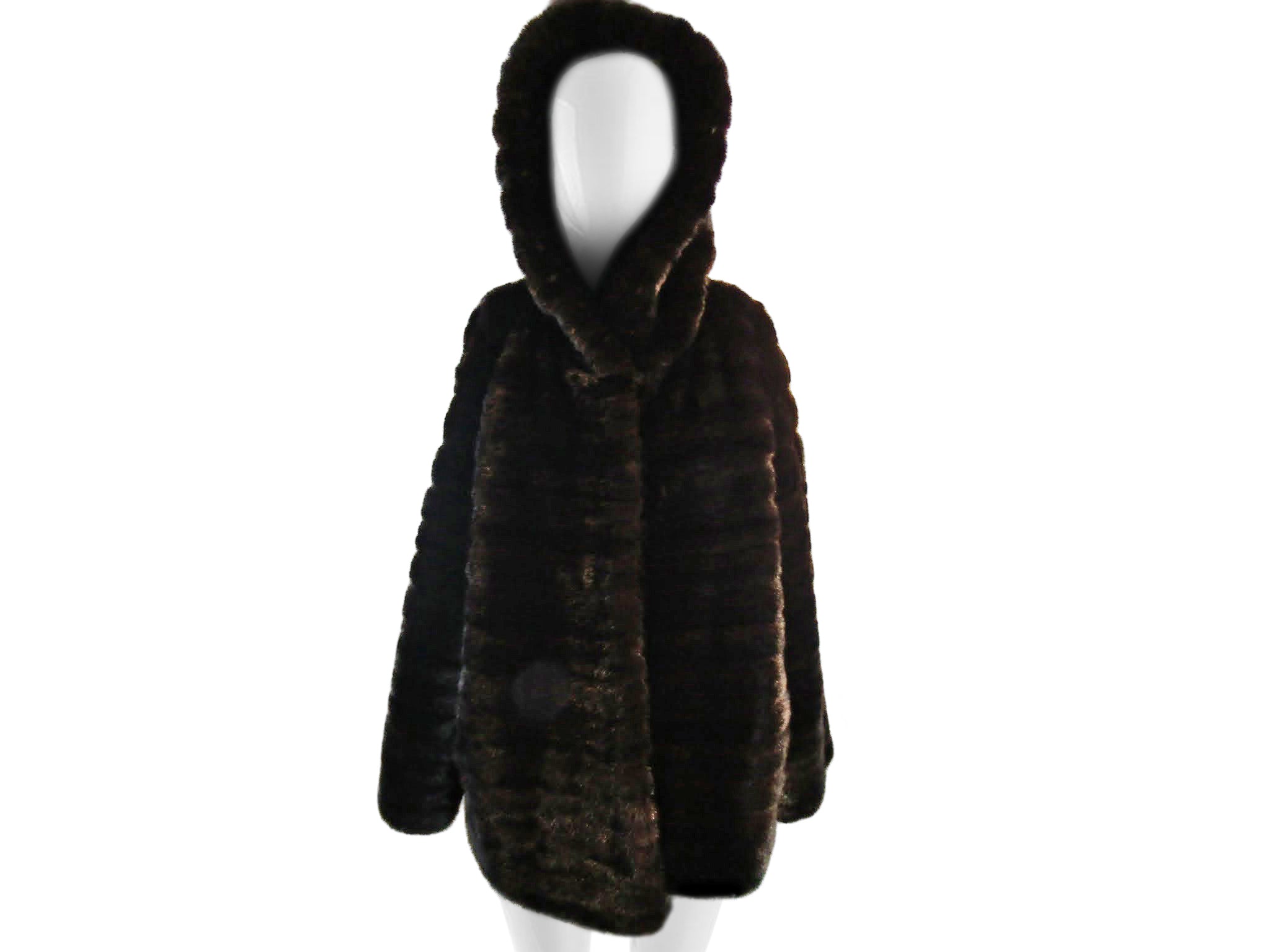 RANCH MINK HORIZONTAL JACKET WITH HOOD