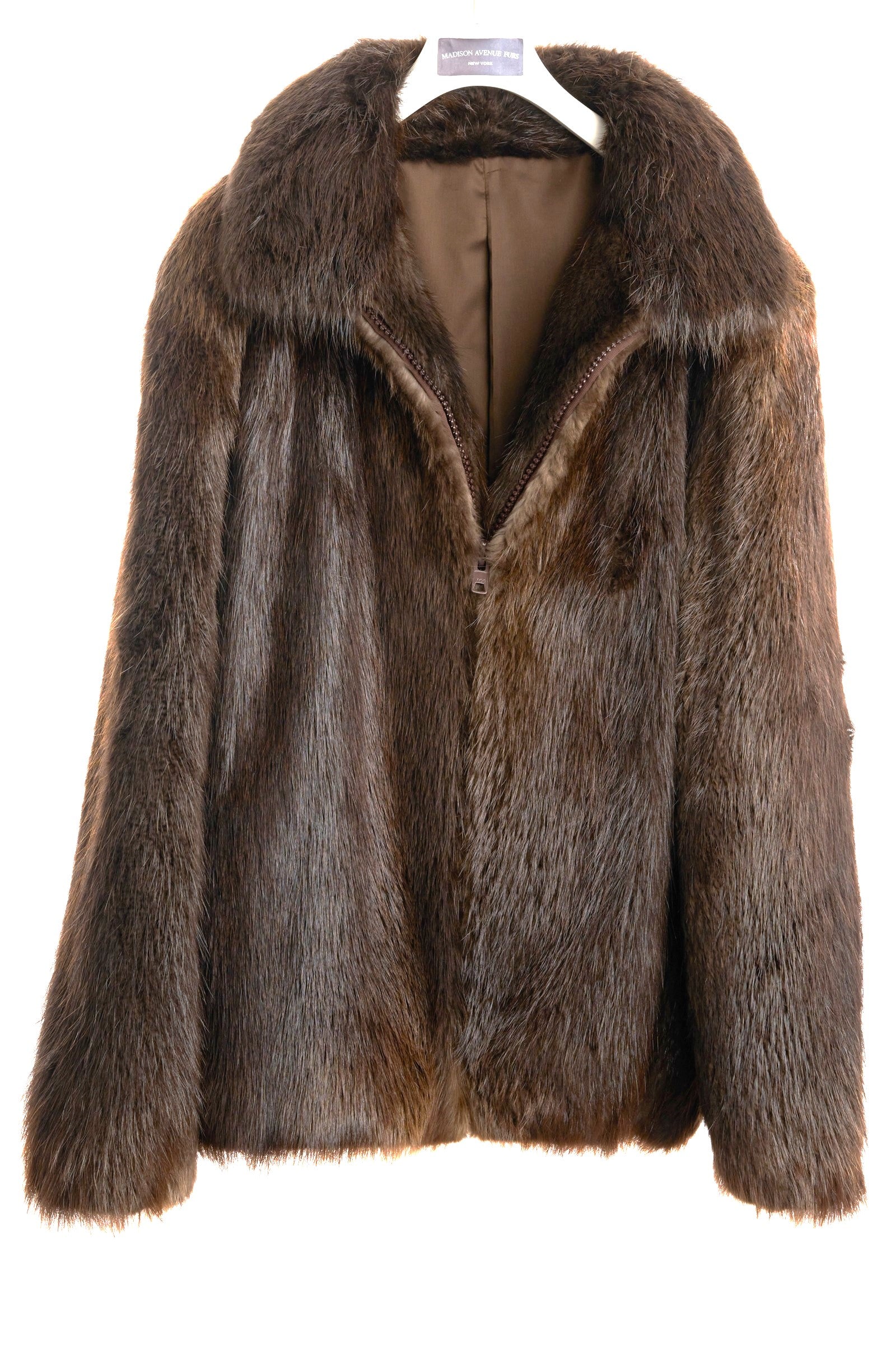 NEW LONG HAIR BEAVER BOMBER JACKET