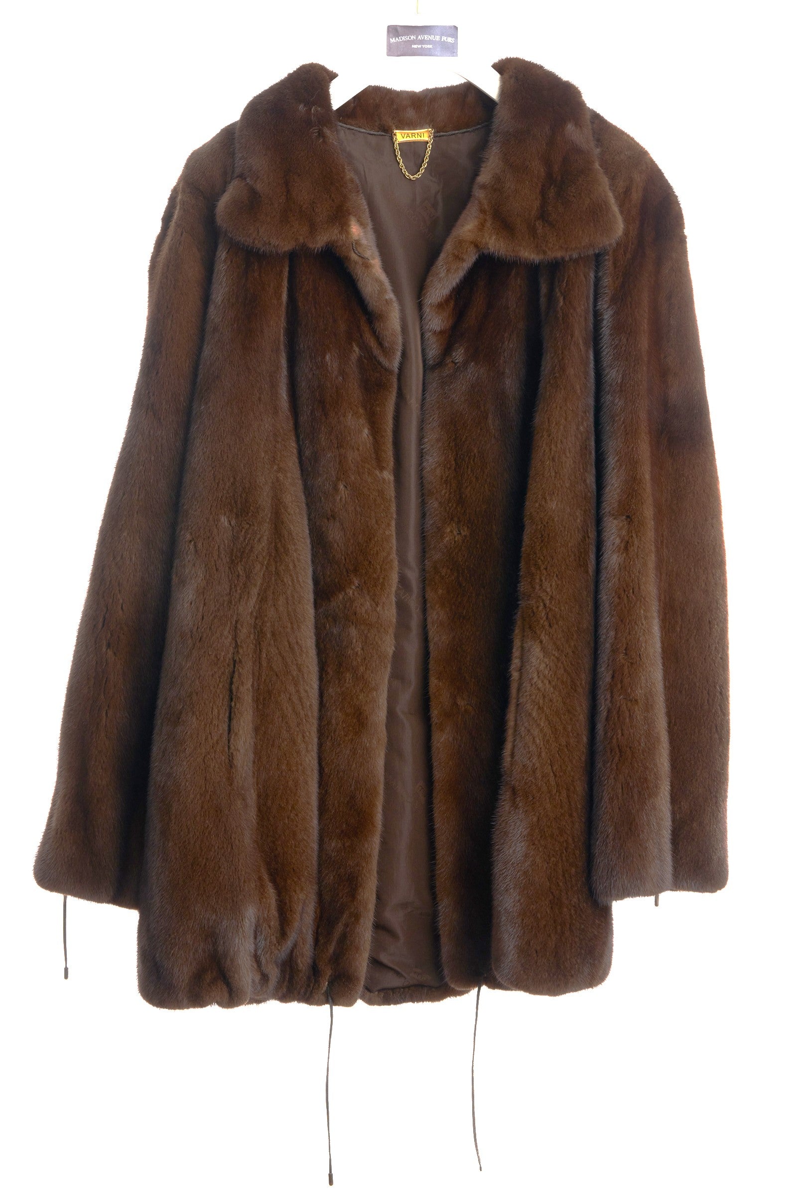 PRE-OWNED VARNI DESIGNED DEMI BUFF MINK JACKET W/ WING COLLAR