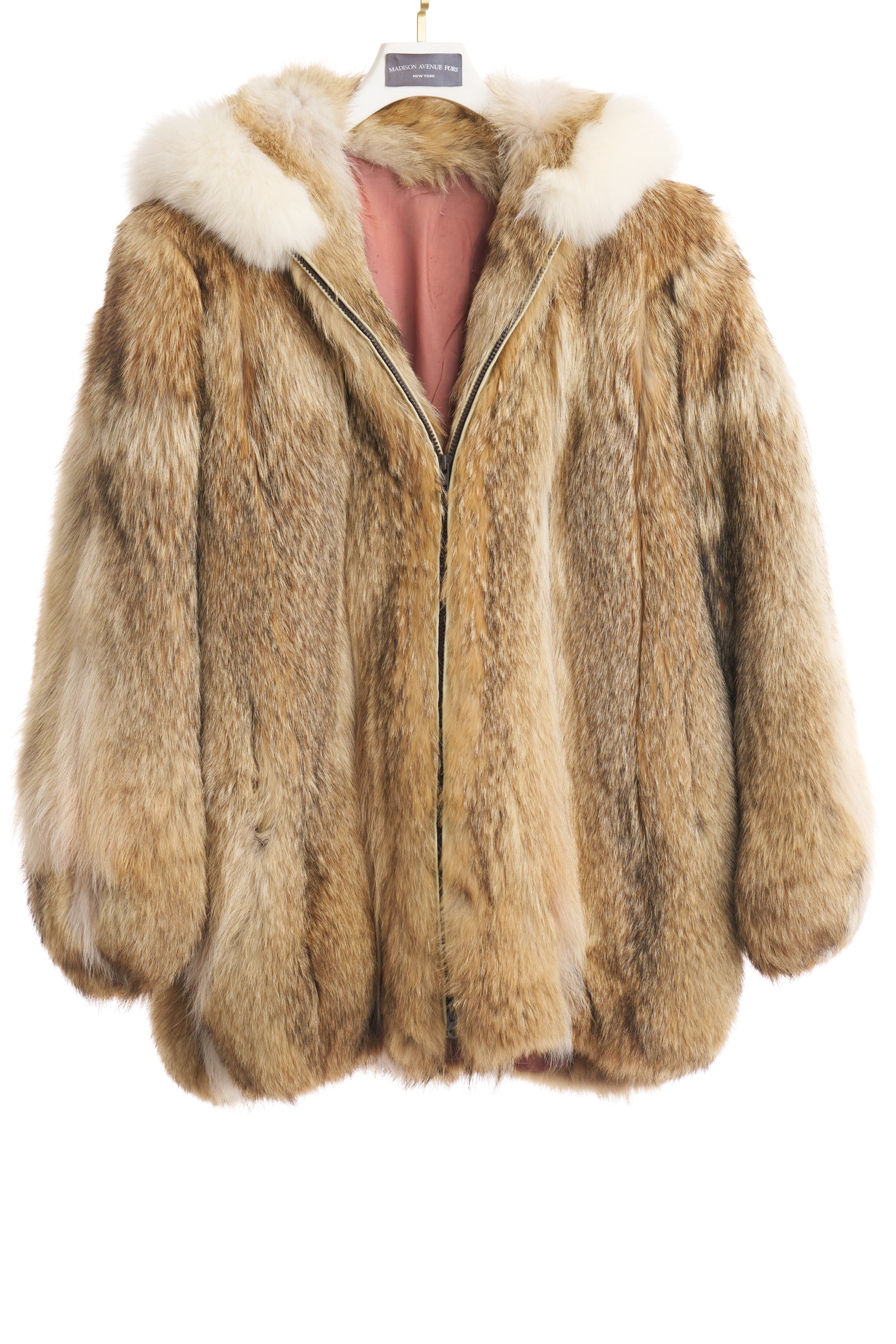 PRE-OWNED MEN'S COYOTE FOX TRIMMED HOODED PARKA