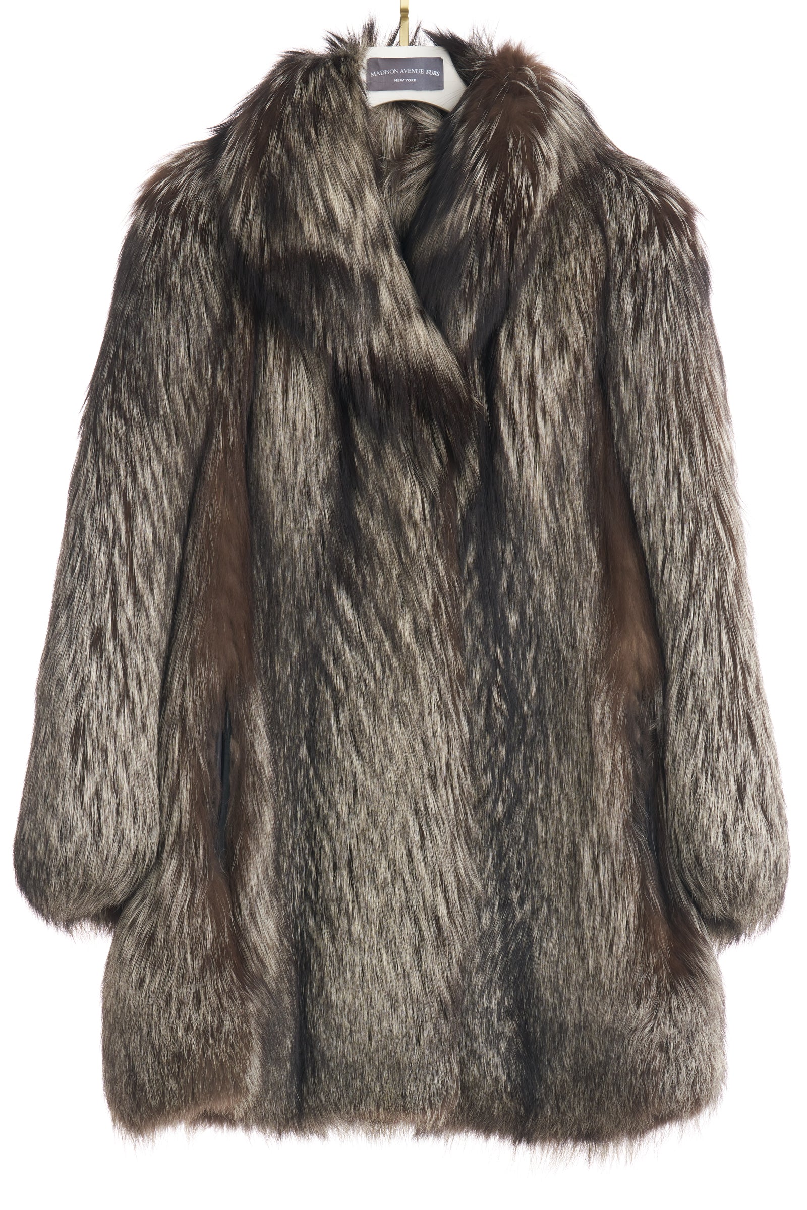PRE-OWNED SILVER FOX JACKET W/ SHAWL COLLAR