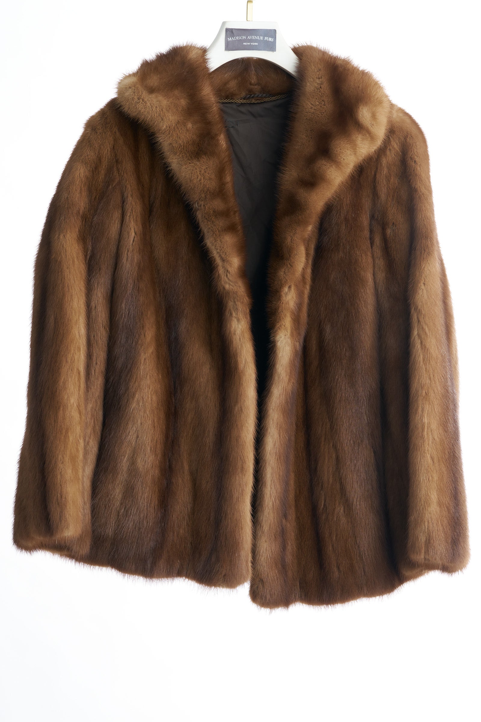 PRE-OWNED DEMI BUFF MINK JACKET W/ WIMG COLLAR