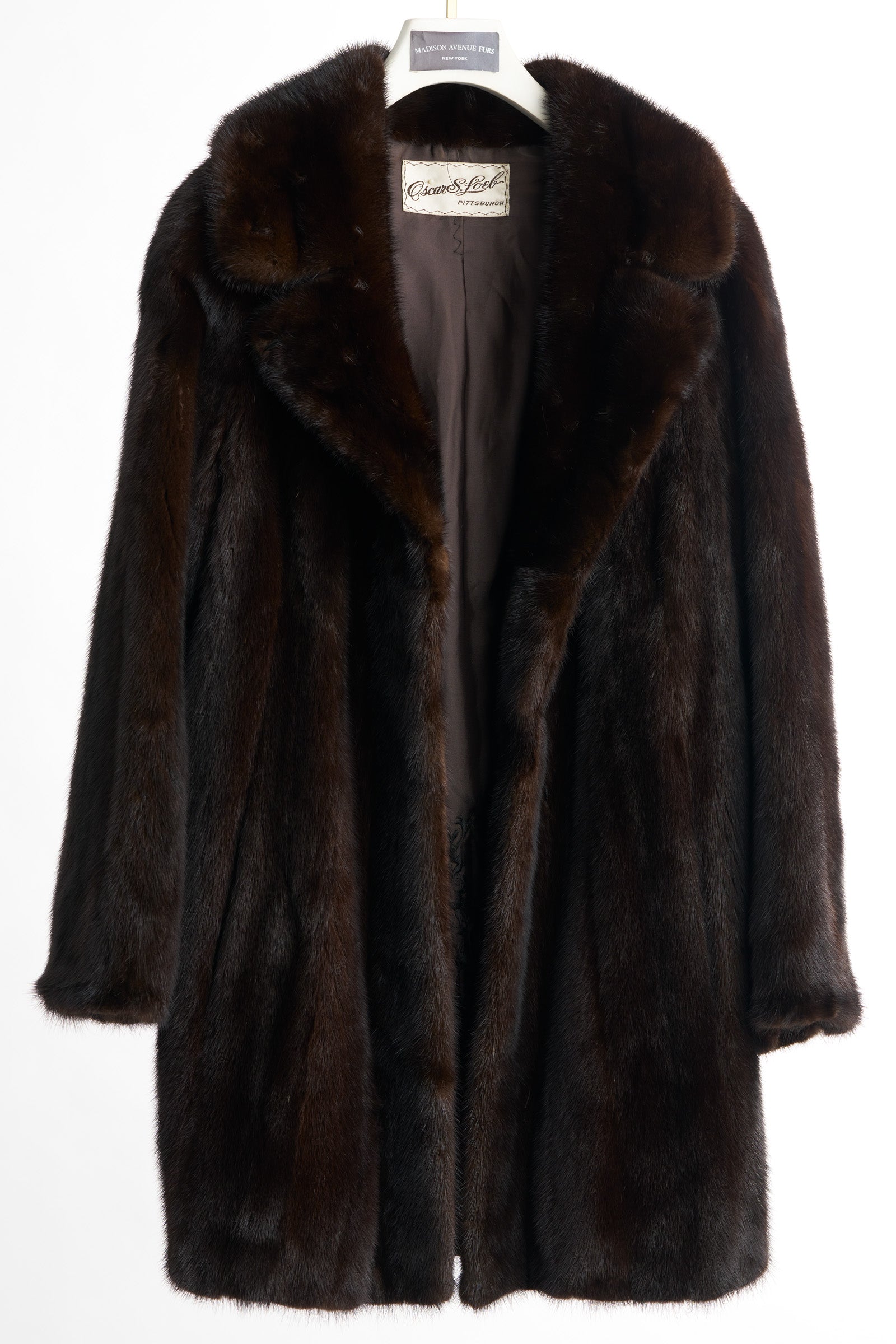 PRE-OWNED NATURAL MAHOGANY 3/4 JACKET W/ NOTCH COLLAR