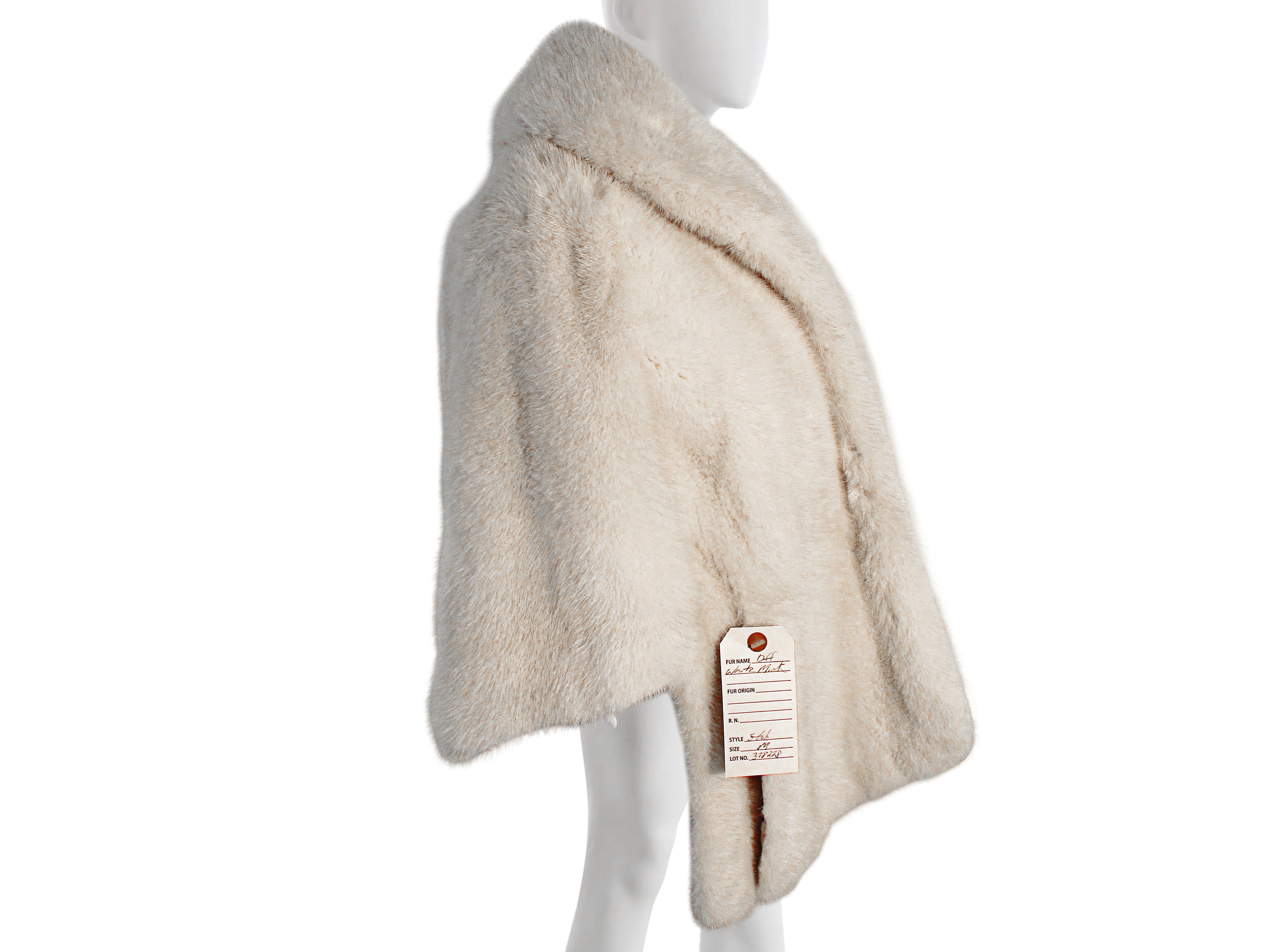 NATURAL OFF WHITE MINK STOLE