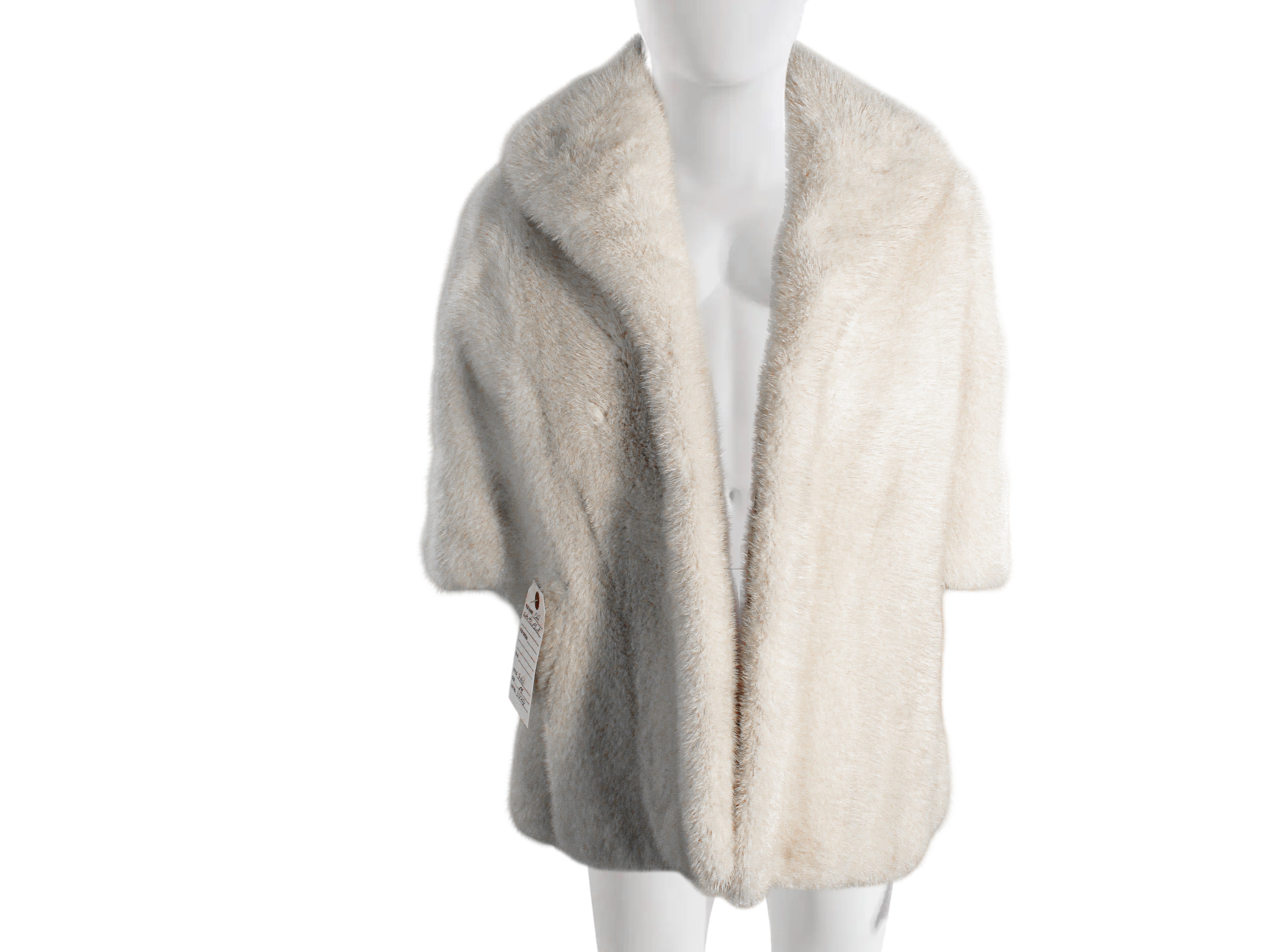 NATURAL OFF WHITE MINK STOLE