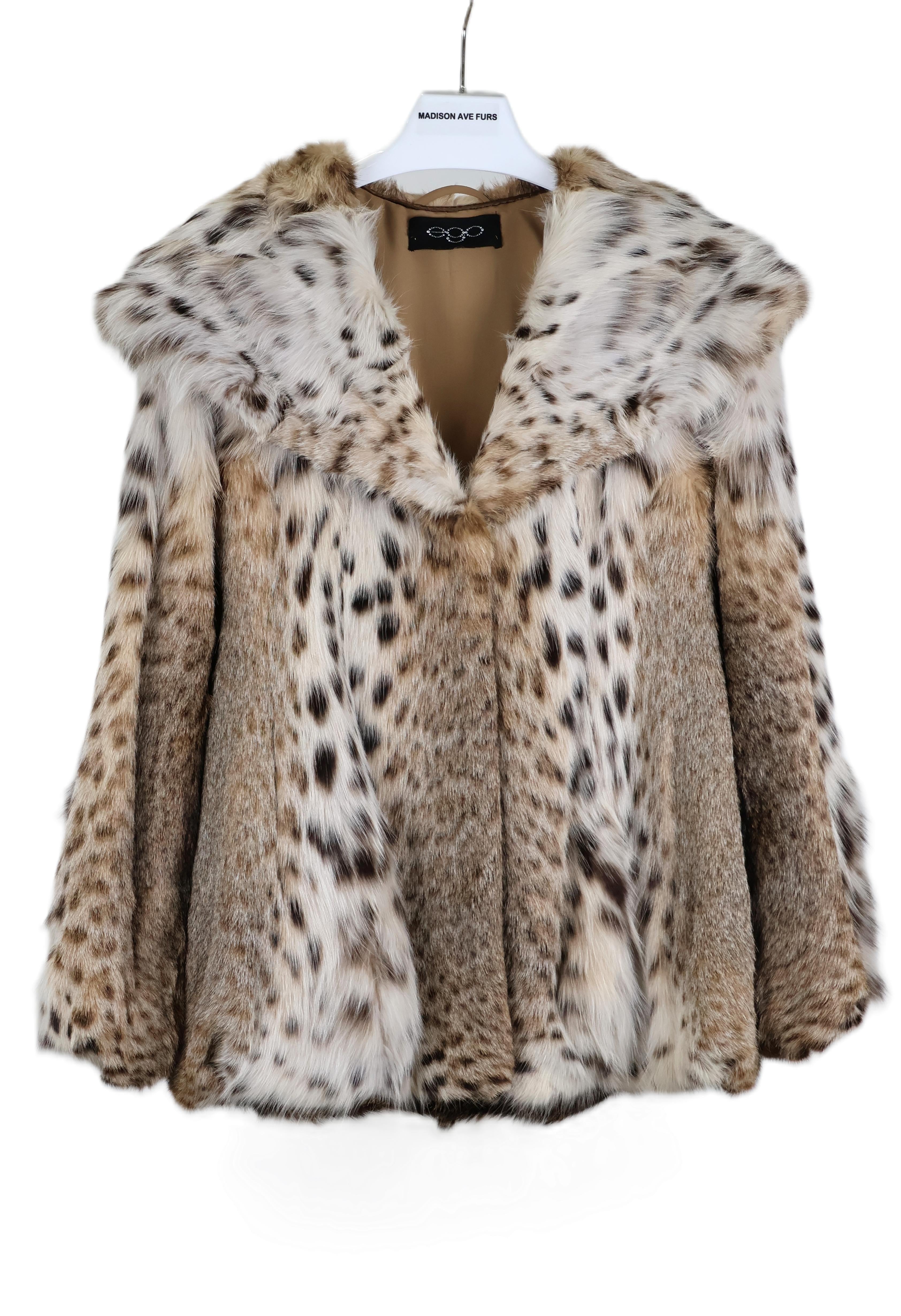 PRE-OWNED CANADIAN LYNX HOODED JACKET