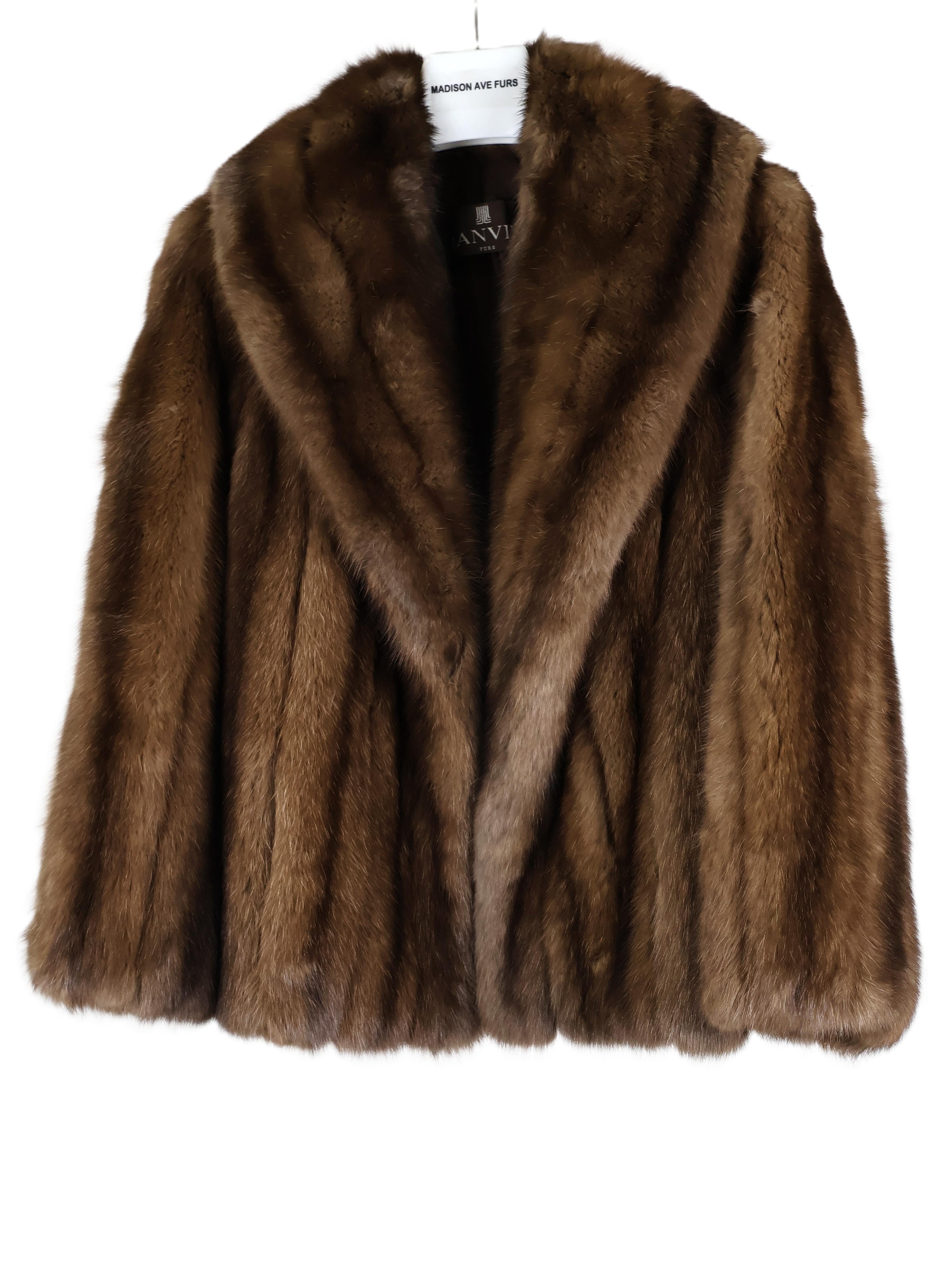PRE-OWNED LANVIN RUSSIAN SABLE JACKET W/ SHAWL COLLAR
