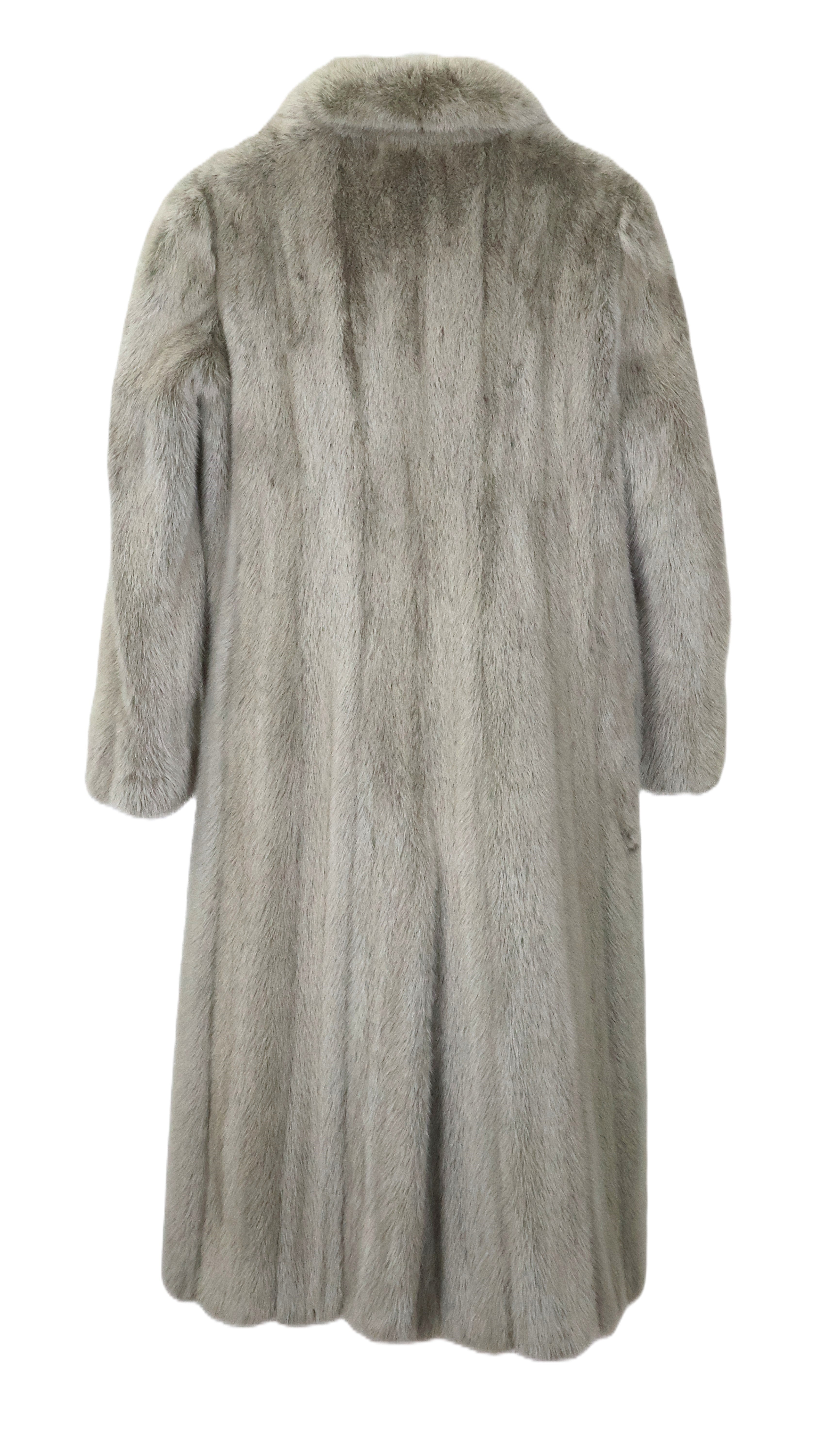 PRE-OWNED MINT DYED MINK 7/8 COAT W/ NOTCH COLLAR & BACK VENT