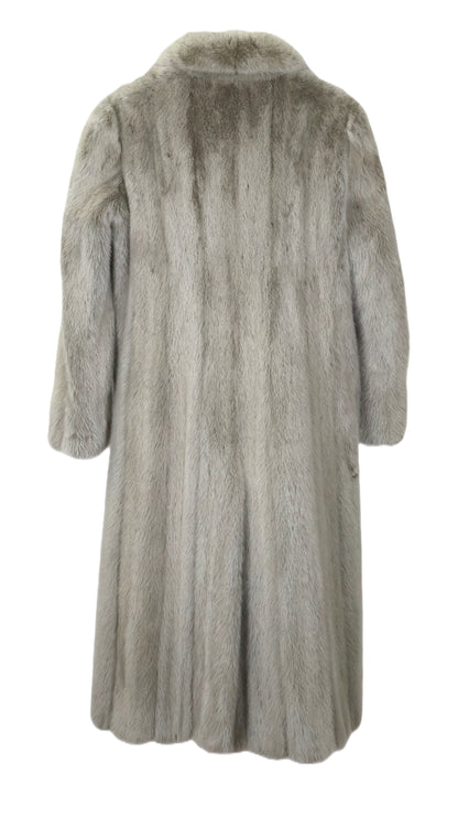 PRE-OWNED MINT DYED MINK 7/8 COAT W/ NOTCH COLLAR & BACK VENT
