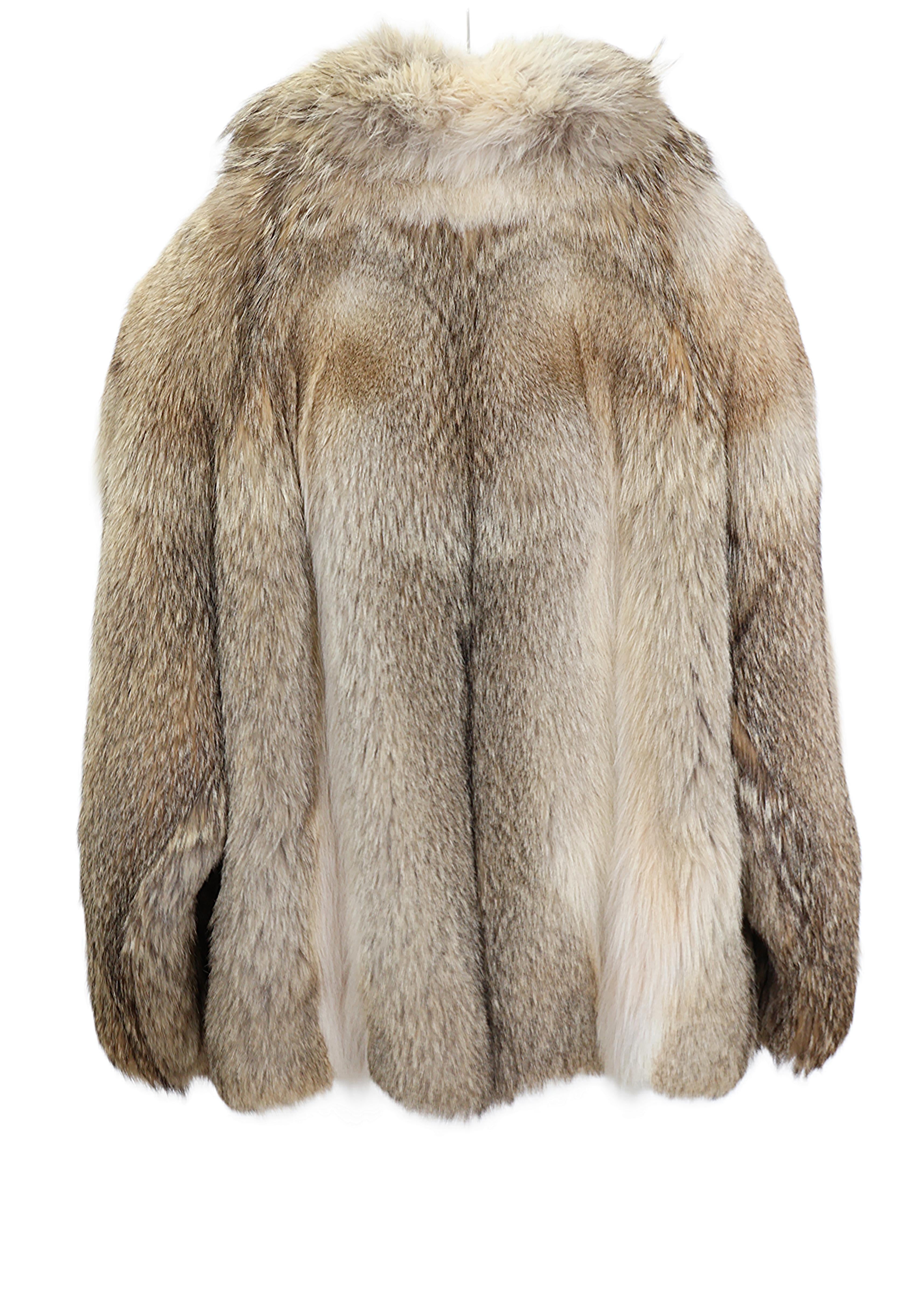 PRE-OWNED COYOTE ZIPPER BOMBER JACKET W/ WING COLLAR