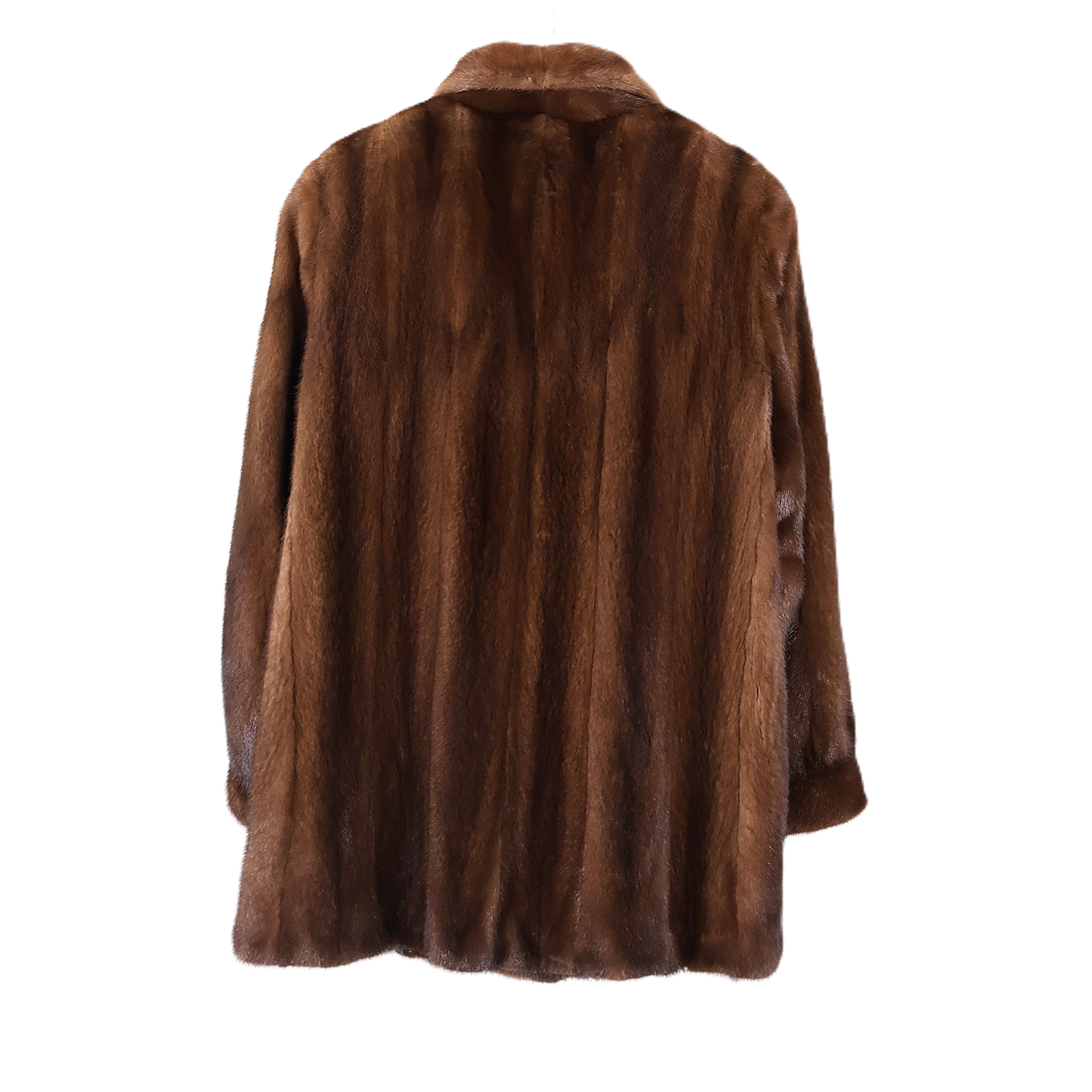 NATURAL DEMI BUFF MINK STROLLER W/ WING COLLAR & BAND CUFFS – Madison