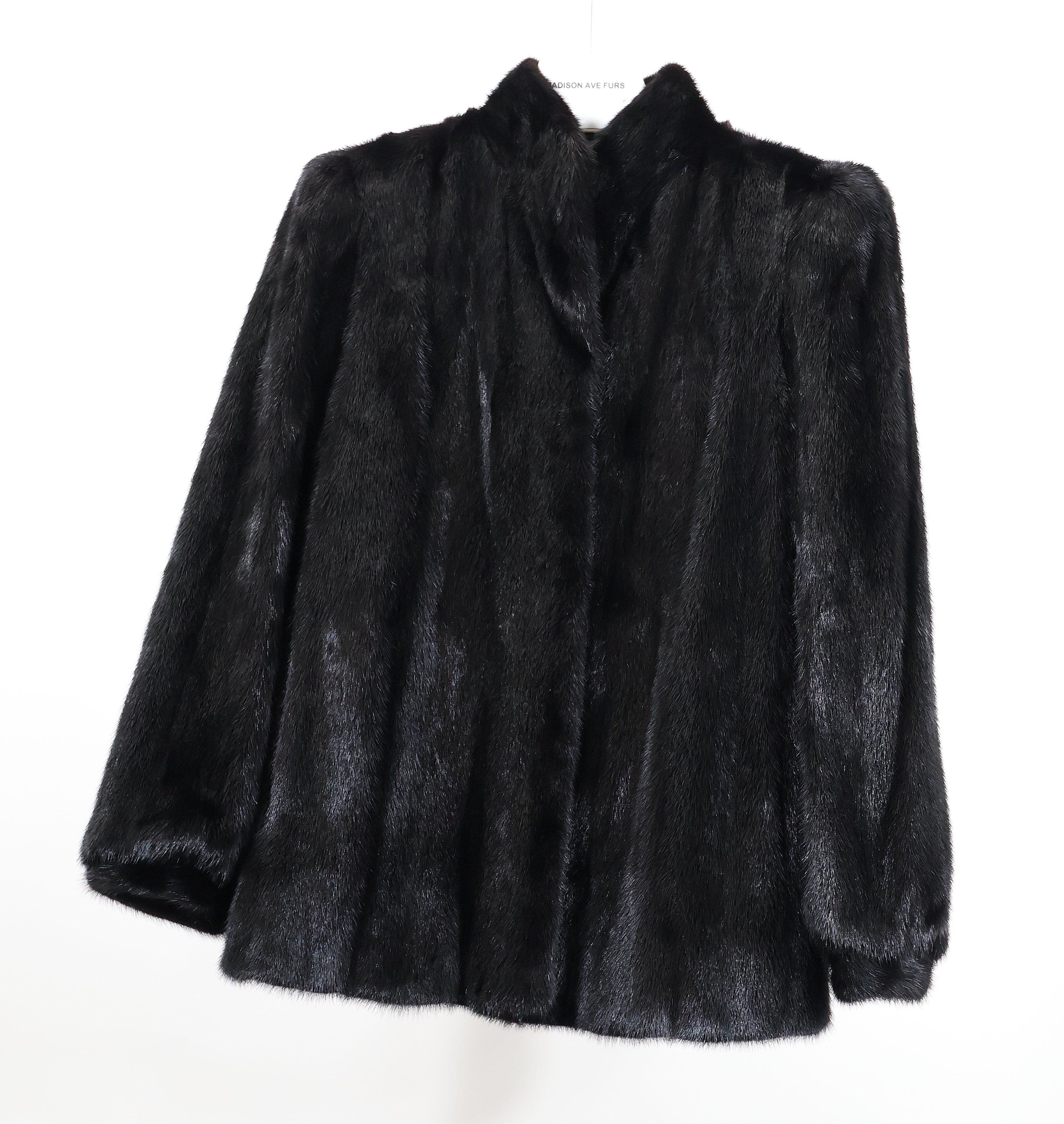 PRE-OWNED RANCH MINK JACKET W/ STAND COLLAR & BANDED CUFFS