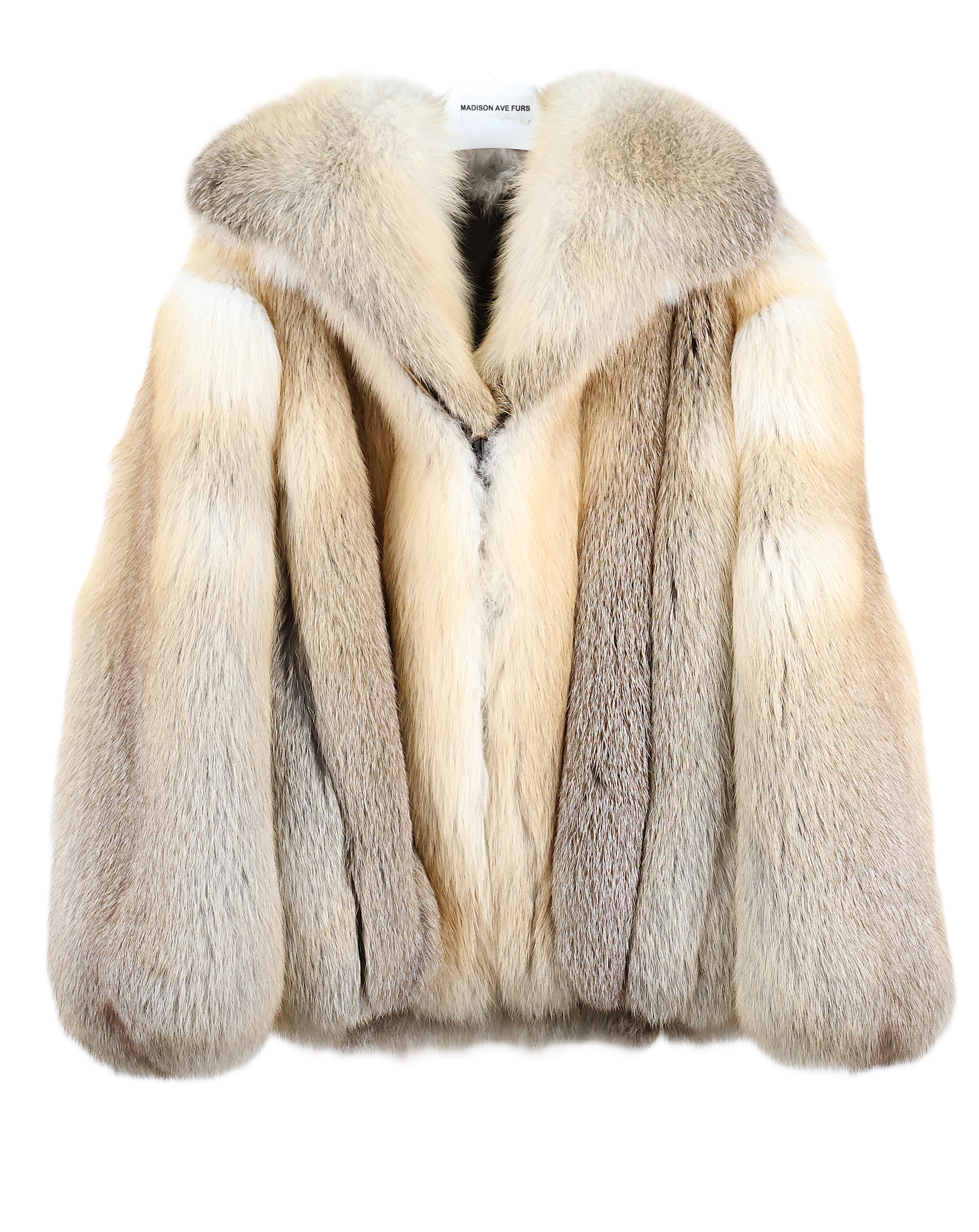 NEW MEN'S GOLDEN ISLAND FOX BOMBER ZIPPER JACKET W/ WING COLLAR & ELASTIC SLEEVE FINISH