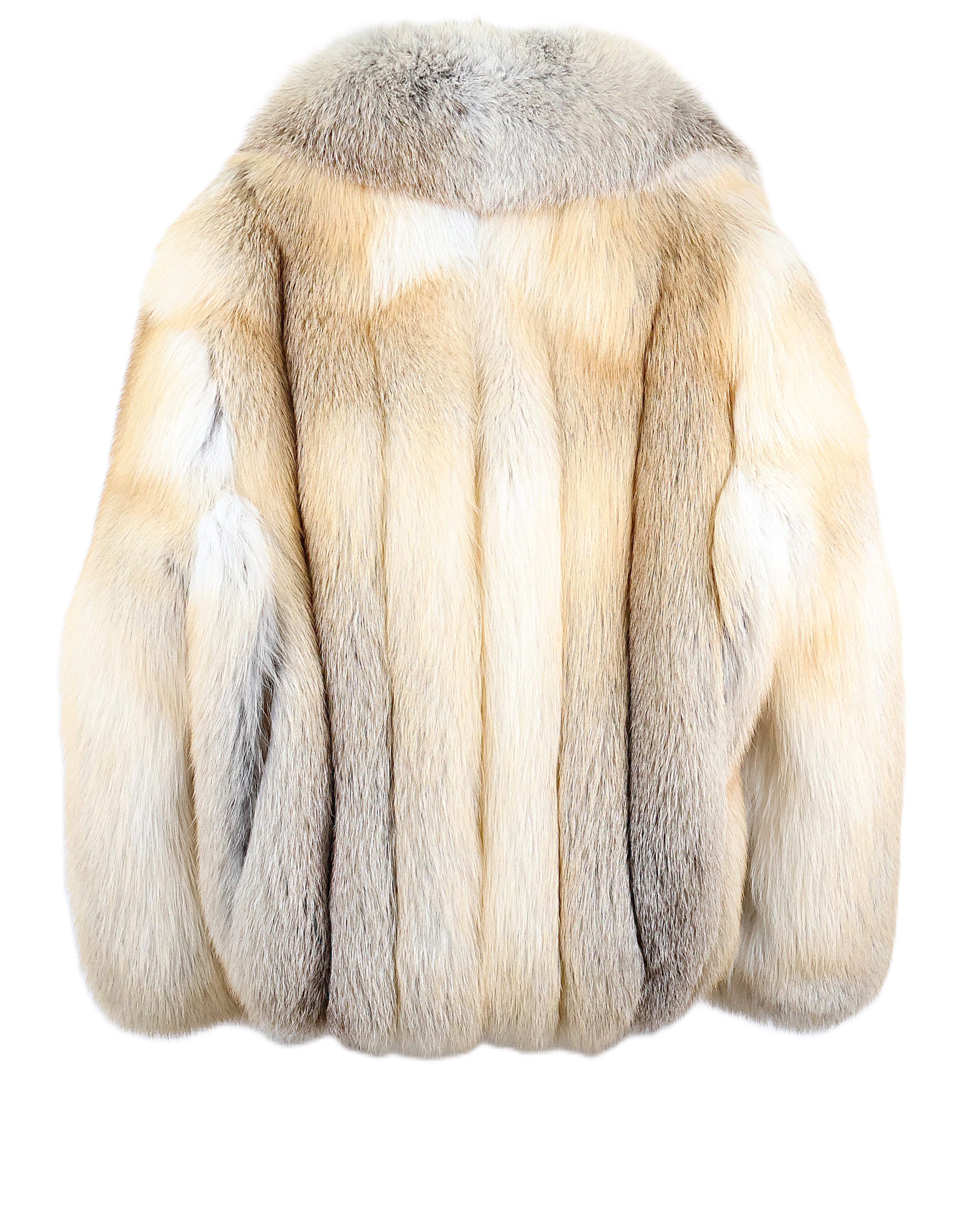 NEW MEN'S GOLDEN ISLAND FOX BOMBER ZIPPER JACKET W/ WING COLLAR & ELASTIC SLEEVE FINISH