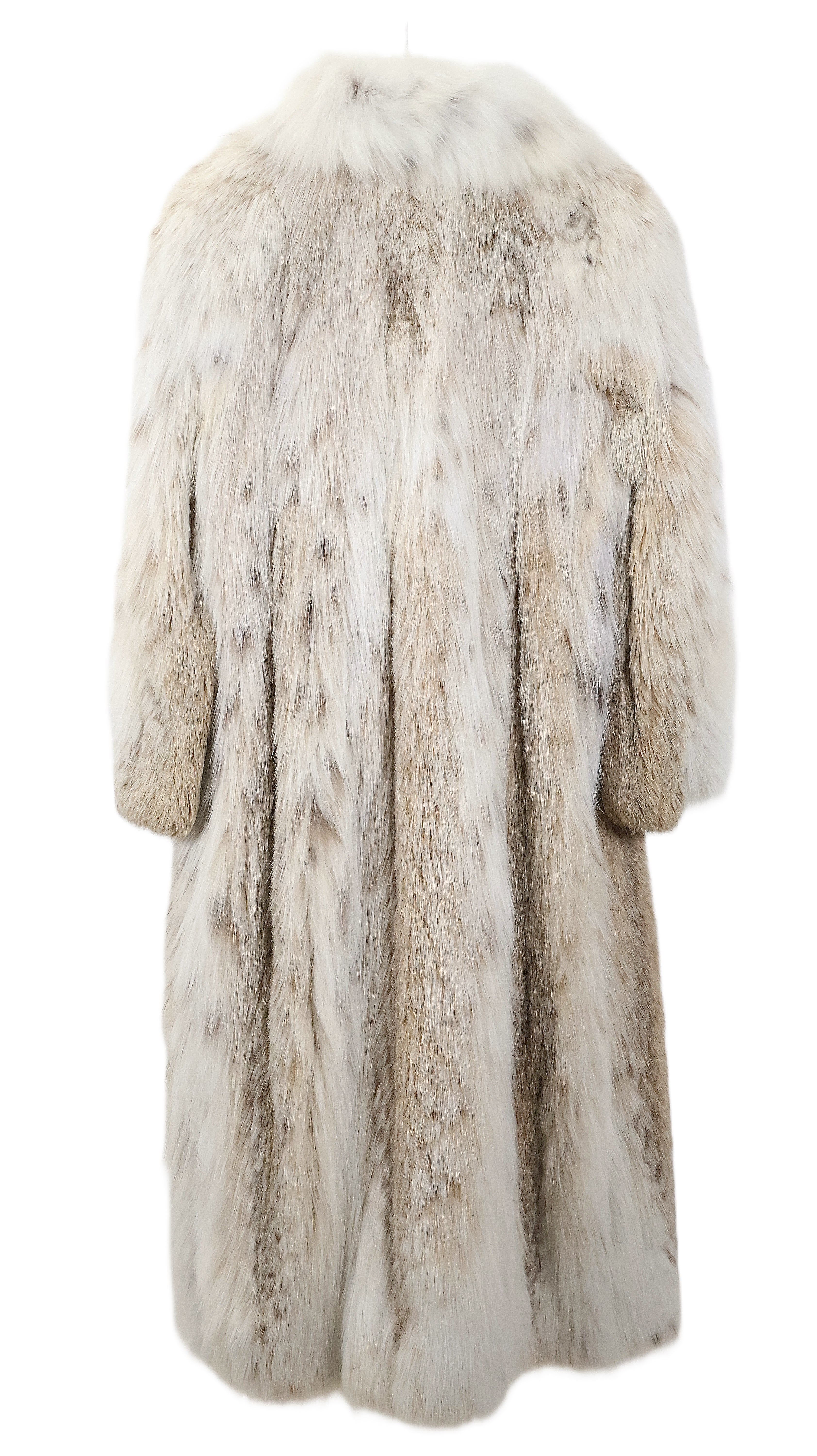 PRE-OWNED RUSSIAN LYNX COAT W/ SHAWL COLLAR & STRAIGHT SLEEVES