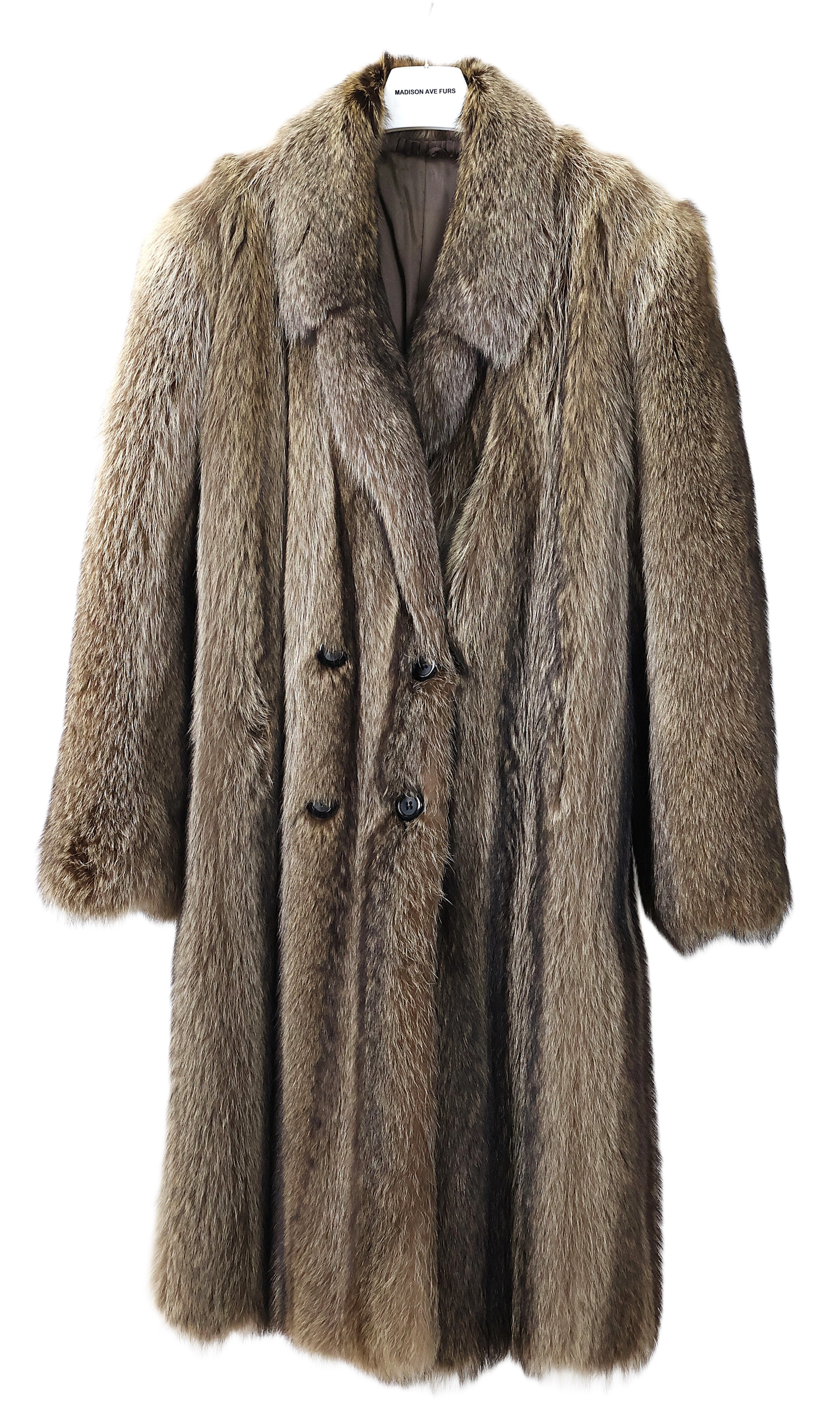 NEW MEN'S NATURAL RACCOON COAT W/ NOTCH COLLAR & BACK VENT – Madison