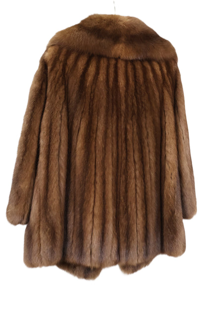 PRE-OWNED RUSSIAN SABLE JACKET W/ NOTCH COLLAR & STRAIGHT SLEEVES