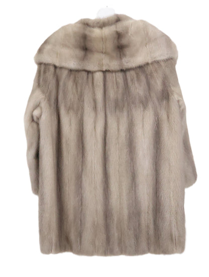 PRE-OWNED SAPPHIRE MINK JACKET W/ PORTRAIT COLLAR & STRAIGHT SLEEVES