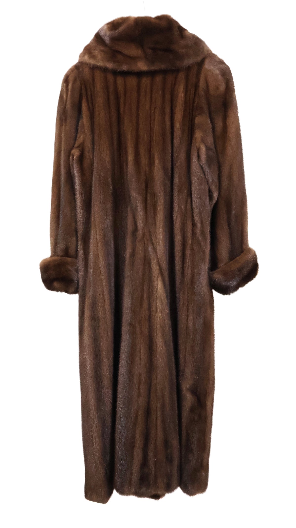 PRE-OWNED DEMI BUFF MINK COAT W/ PORTRAIT COLLAR & TURN BACK CUFFS