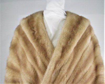 Pre-Owned Light Colored Pastel Mink Stole (Size: 12-14)